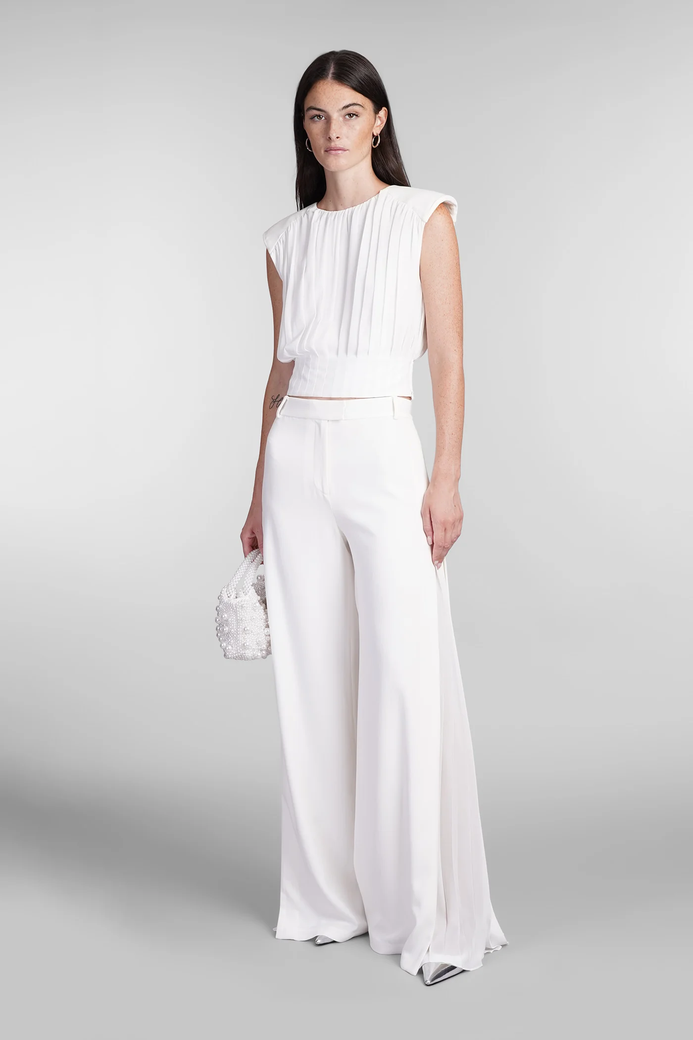 Lilo Pants in beige acetate - Image 2