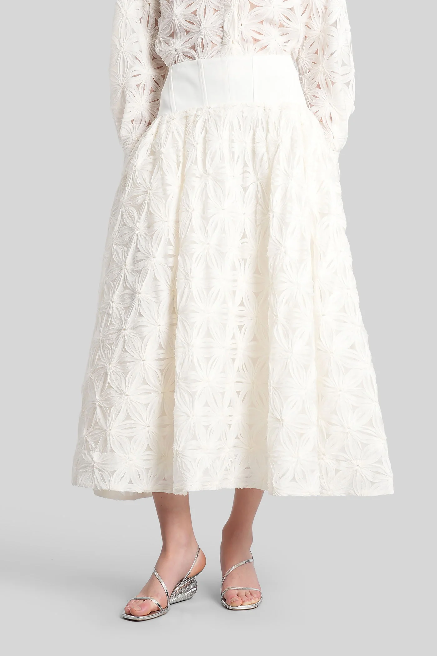 Mindy Skirt in white polyester