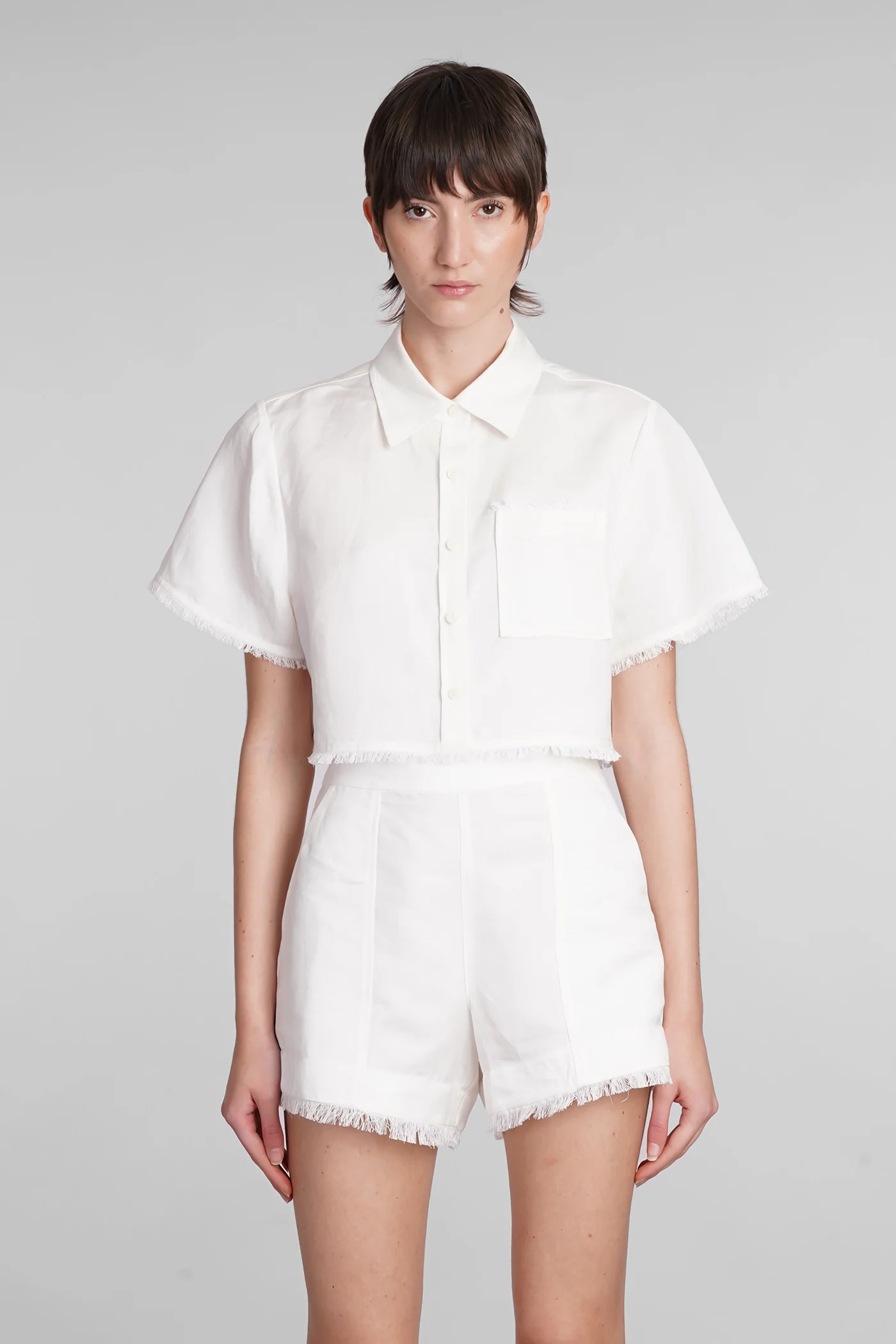 Solange Shirt in white linen