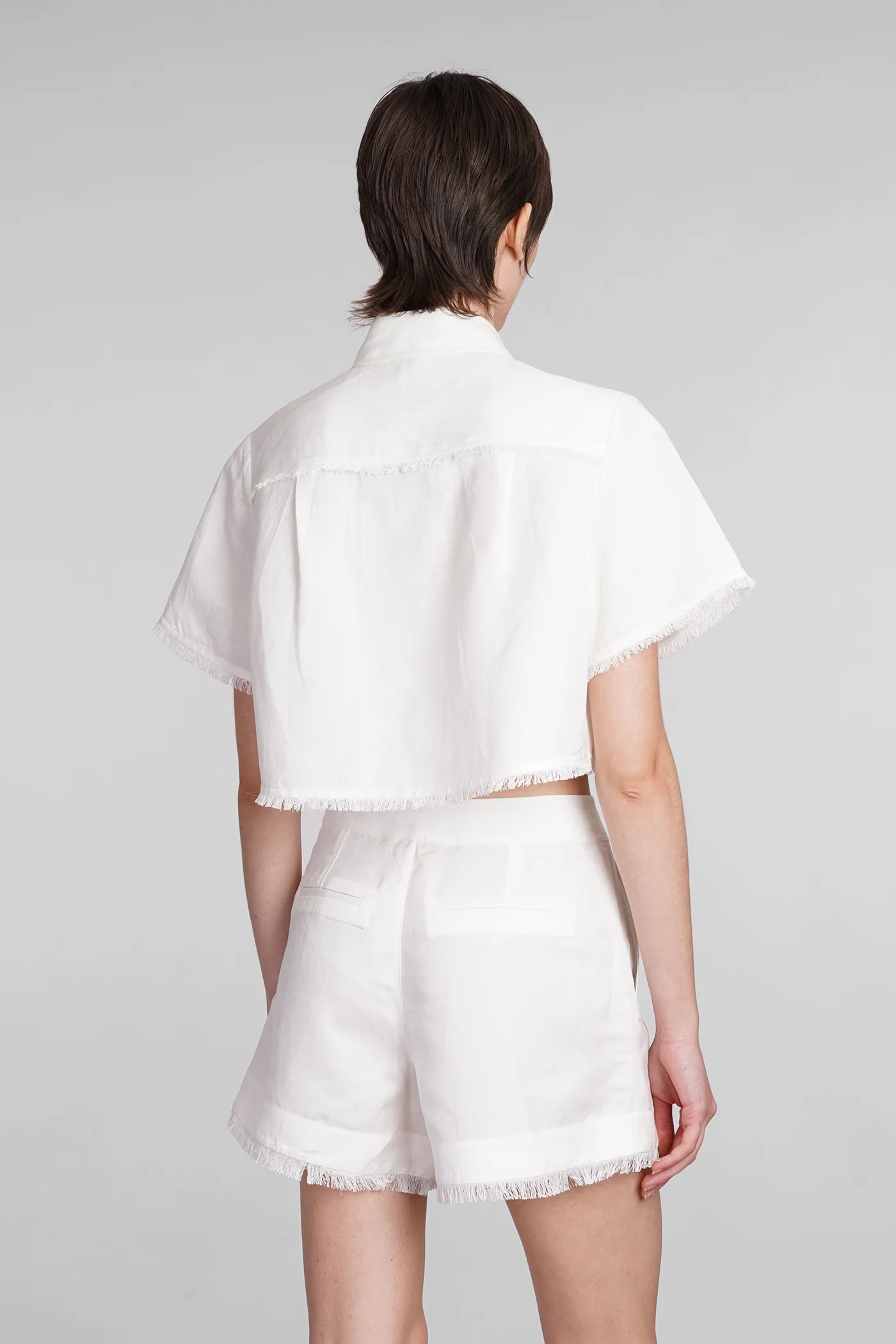 Solange Shirt in white linen - Image 3