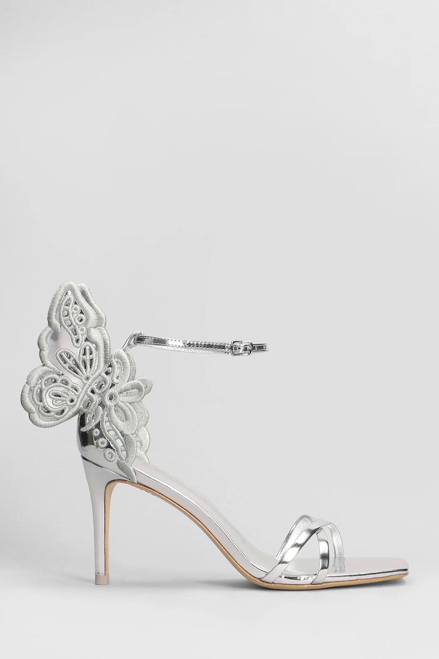 Chiara Sandals in silver leather - Image 6