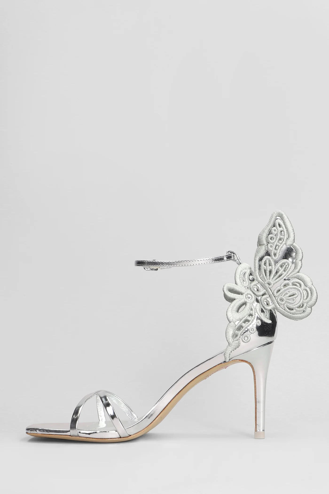 Chiara Sandals in silver leather - Image 8