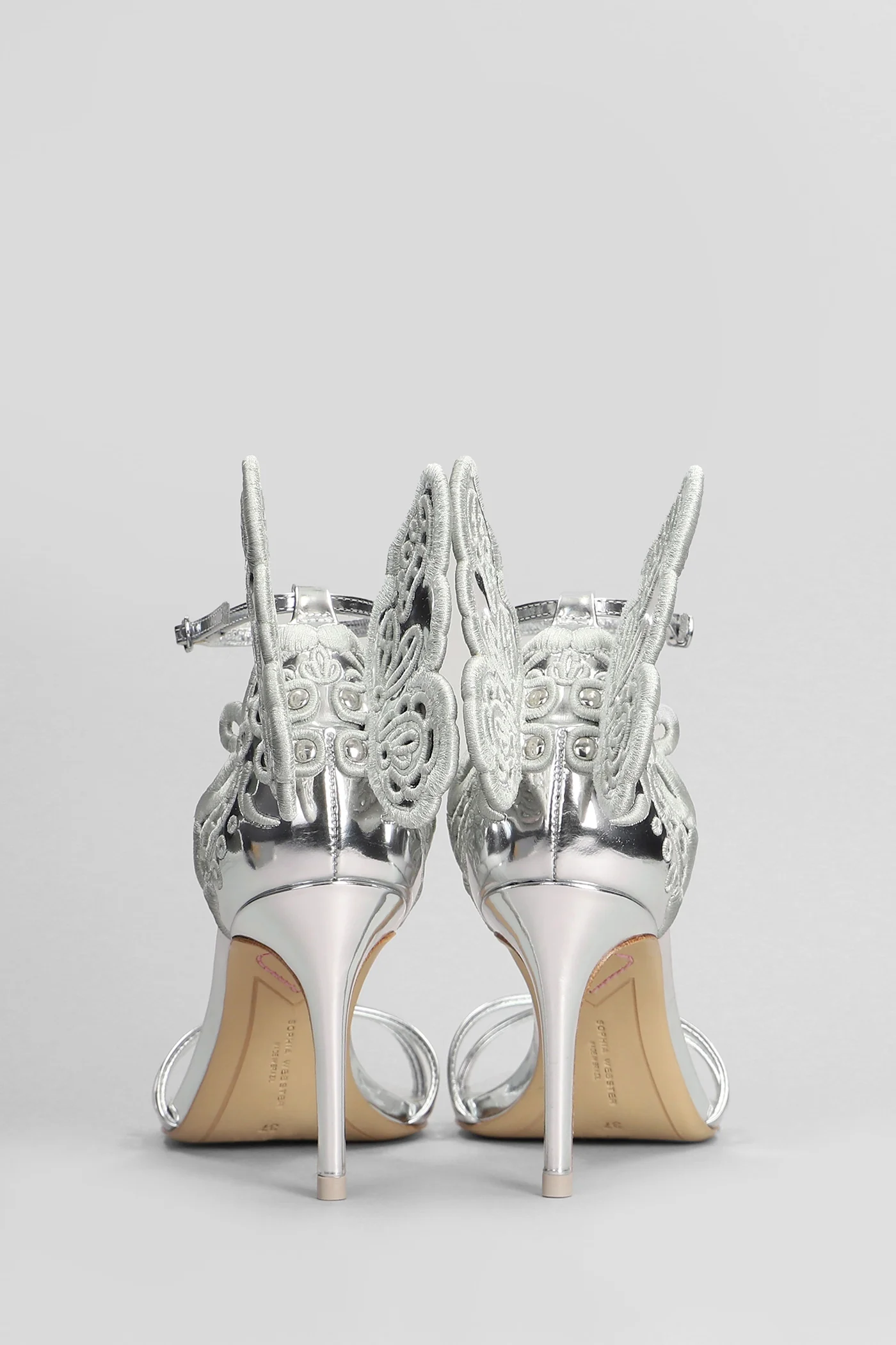 Chiara Sandals in silver leather - Image 9