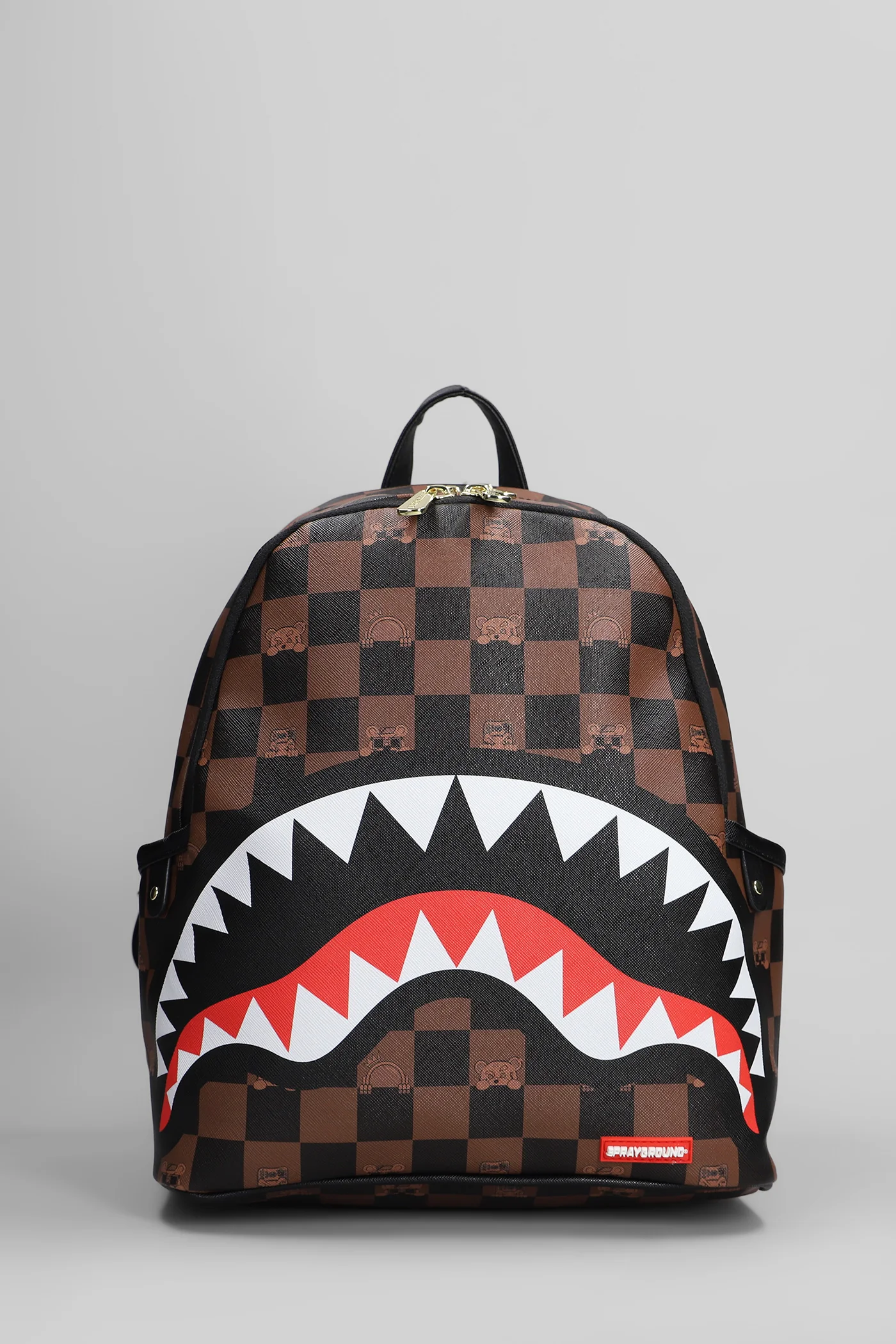 Backpack in brown PVC