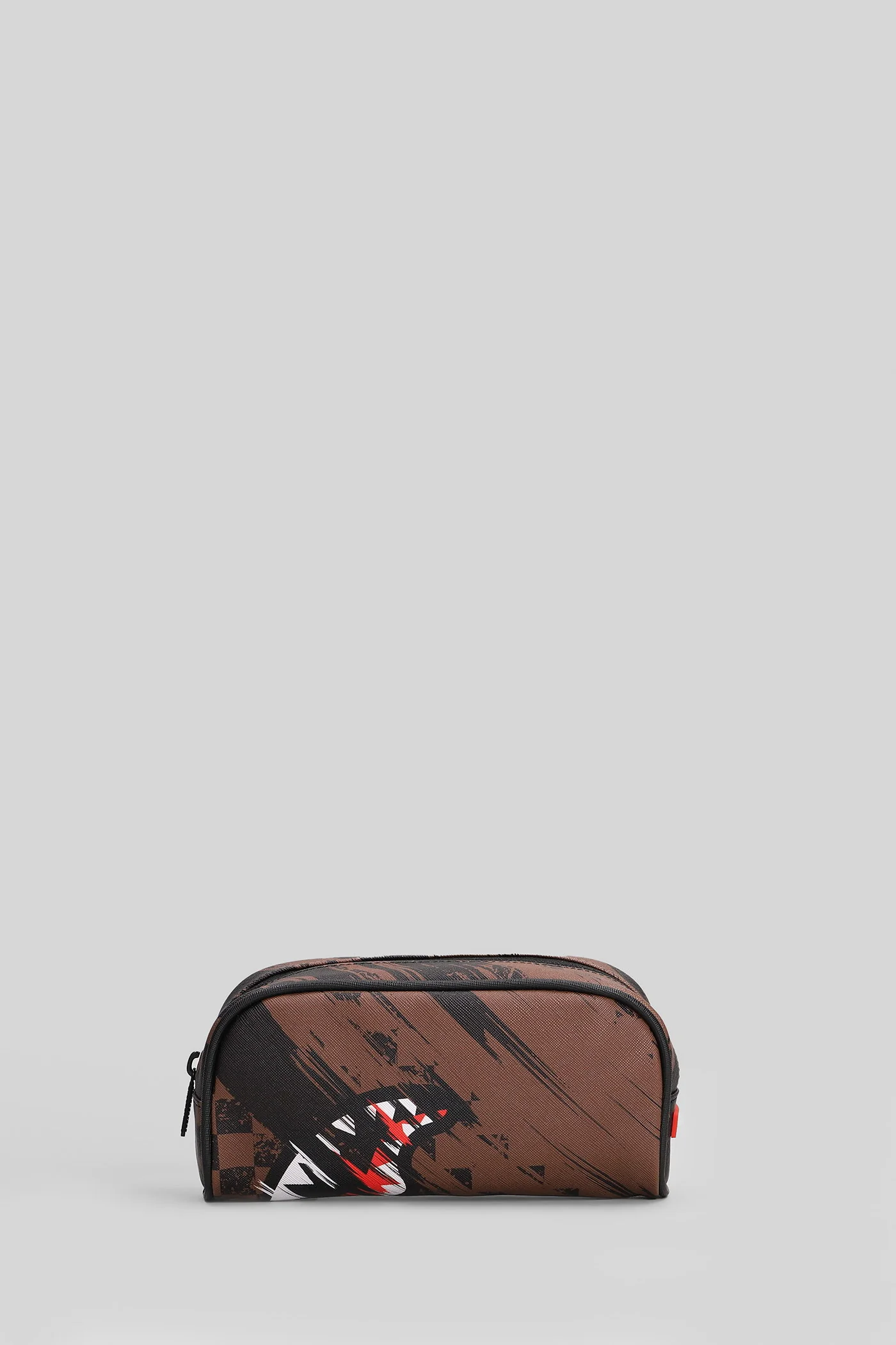 Clutch in brown PVC