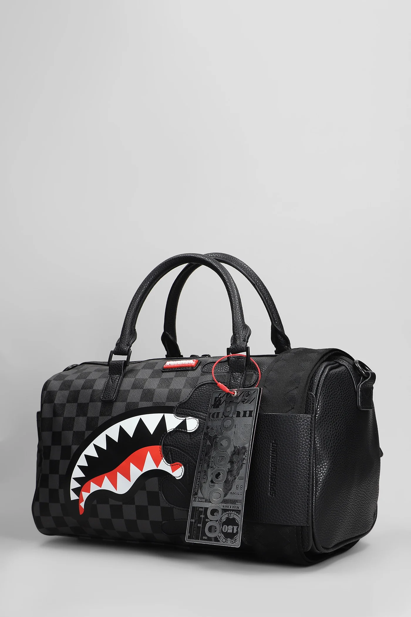 Shoulder bag in black polyester - Image 2