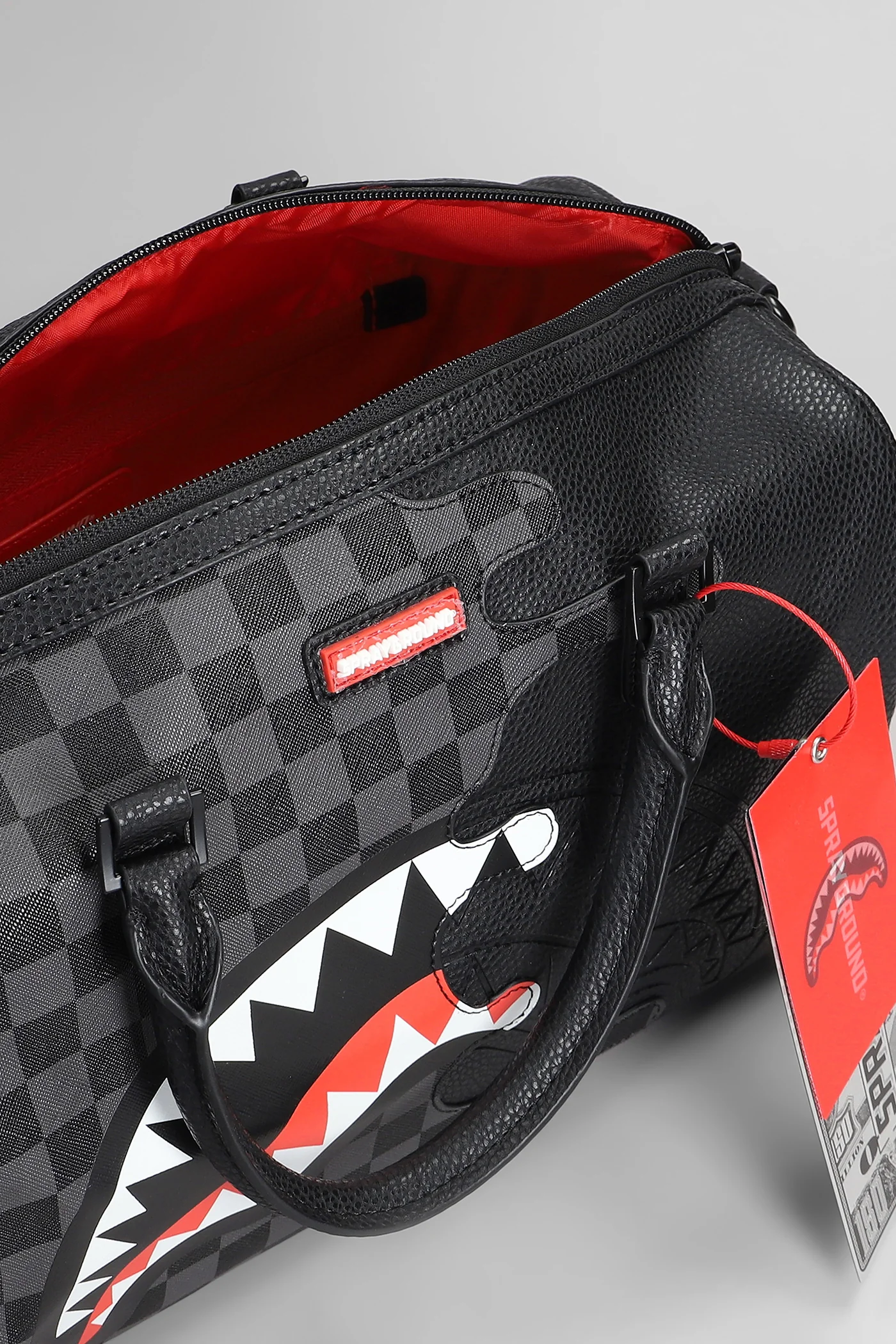 Shoulder bag in black polyester - Image 4