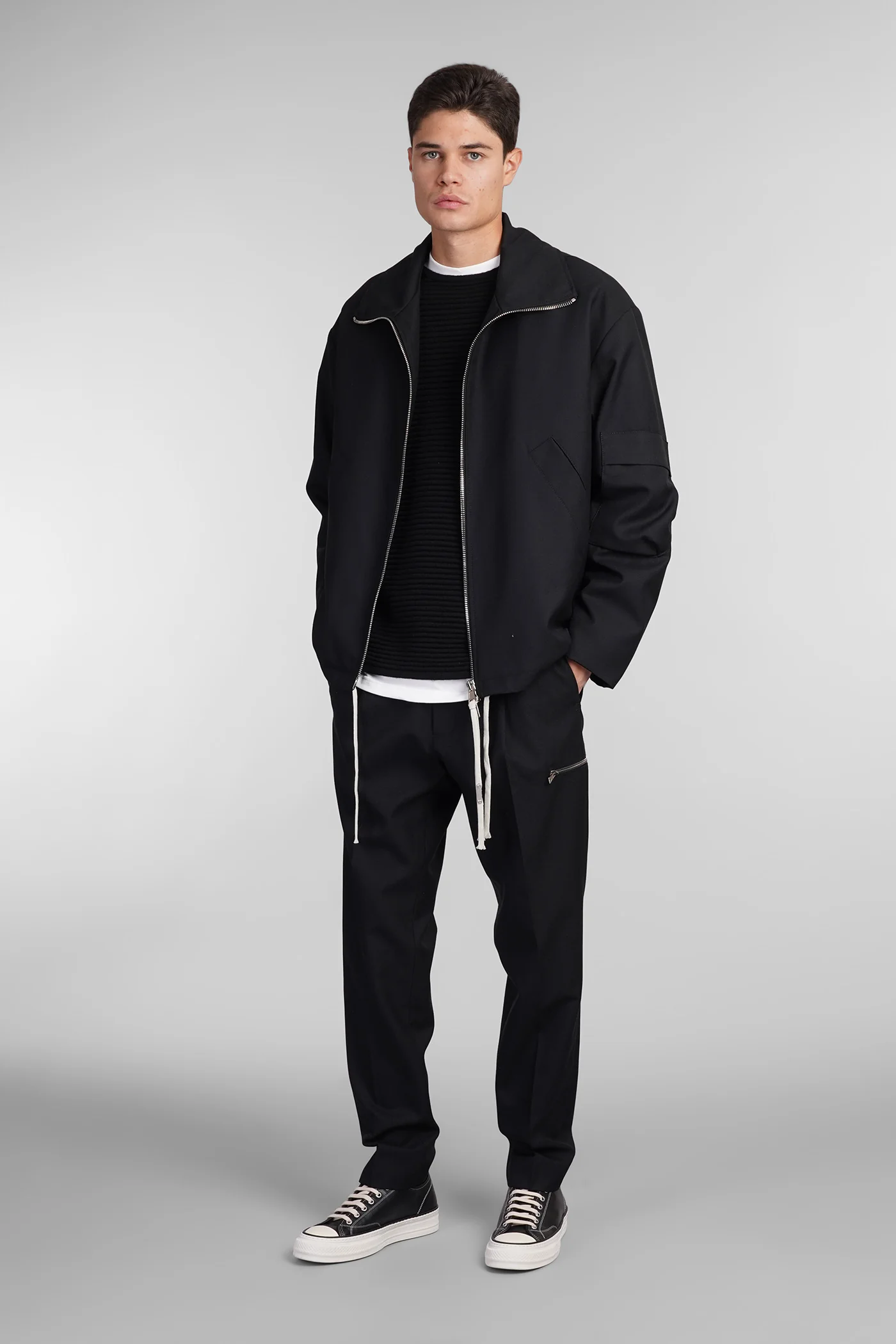 Bowman Casual jacket in black wool - Image 2