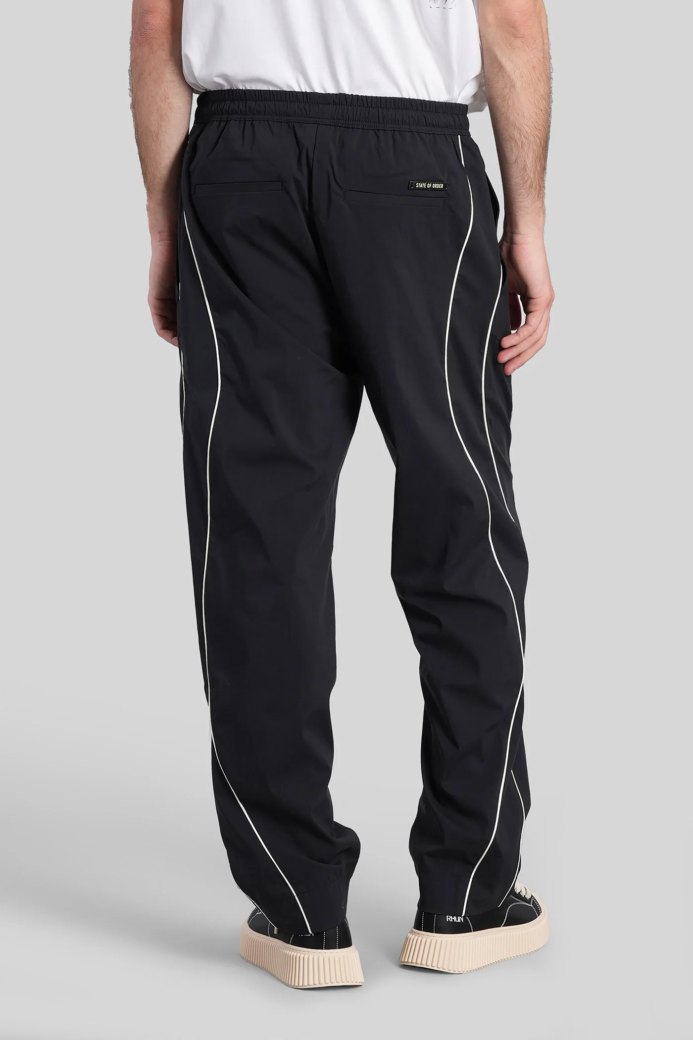 Para wave Pants in black cotton - Image 3