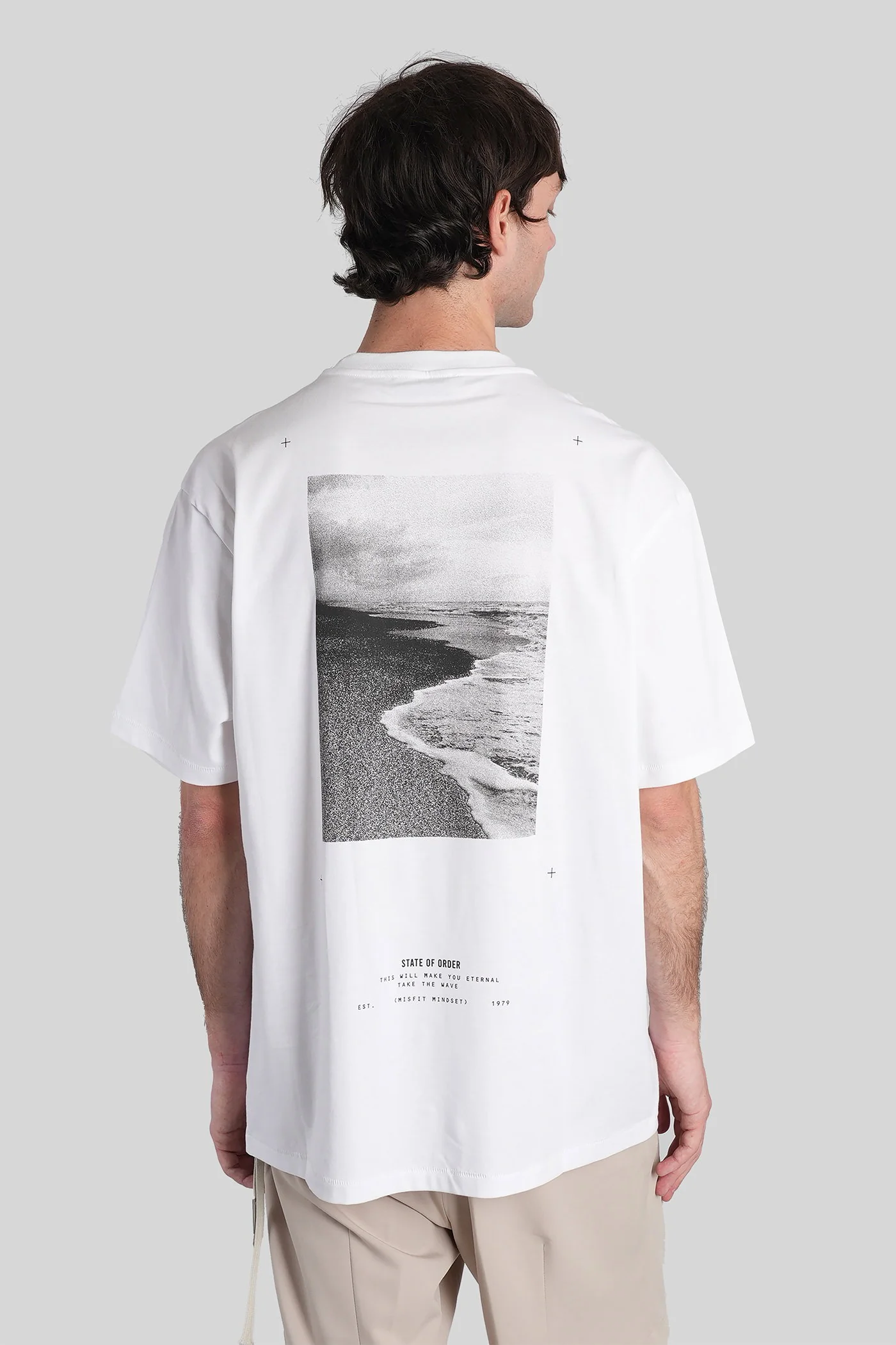Printed t 11 T-Shirt in white cotton - Image 3