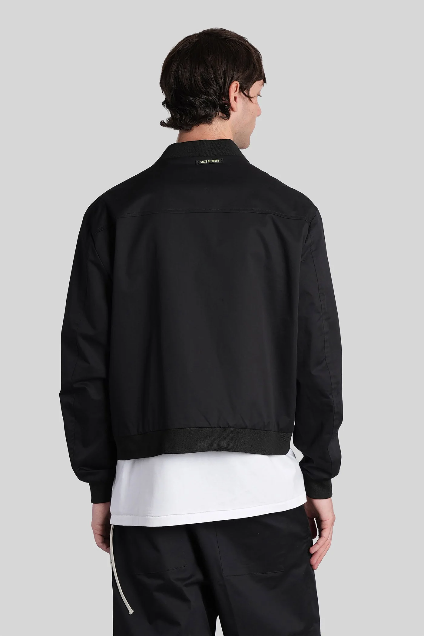 Yaki Bomber Jacket in black cotton - Image 3