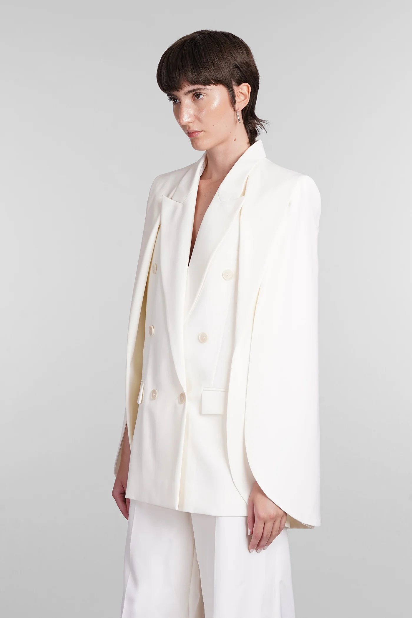 Blazer in beige wool - Image 4