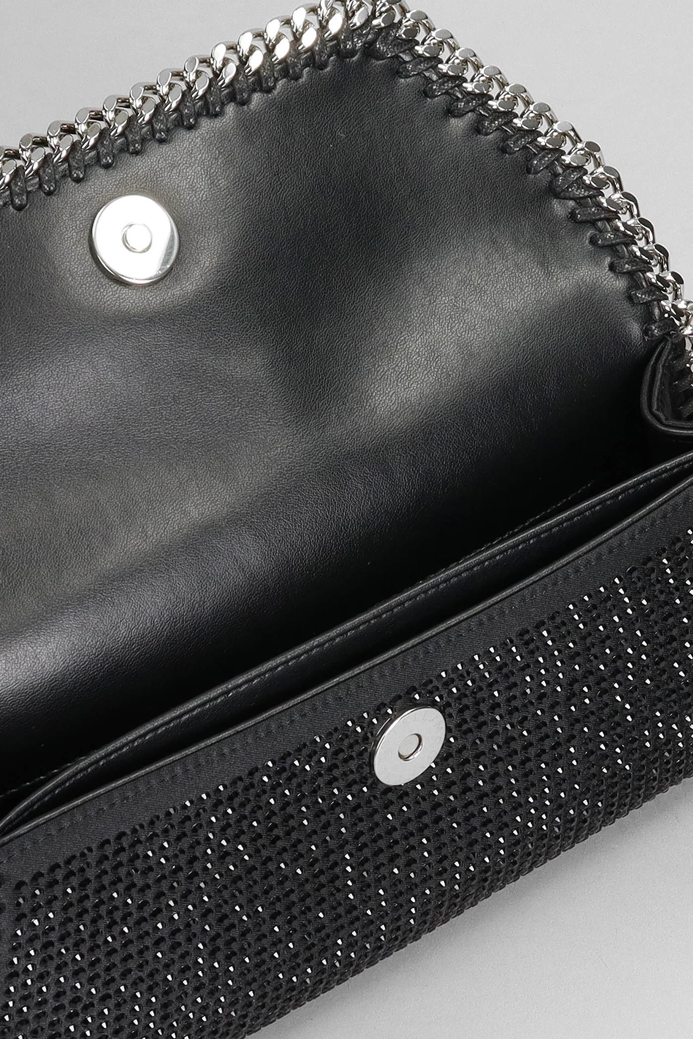 Clutch in black polyester - Image 4