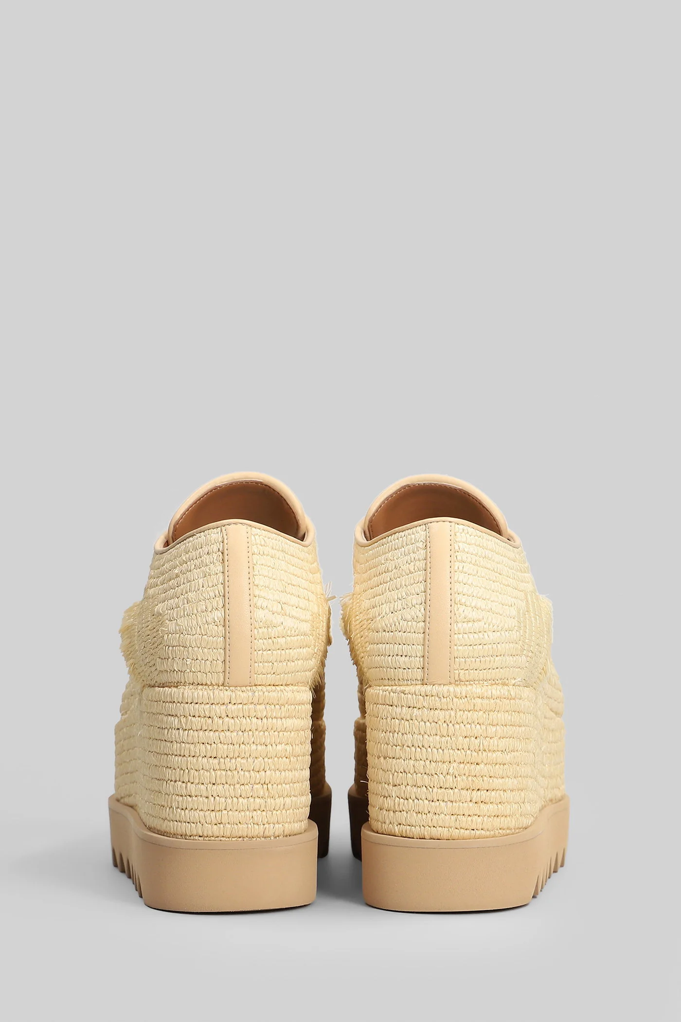 Elyse Sneakers in beige raffia - Image 4