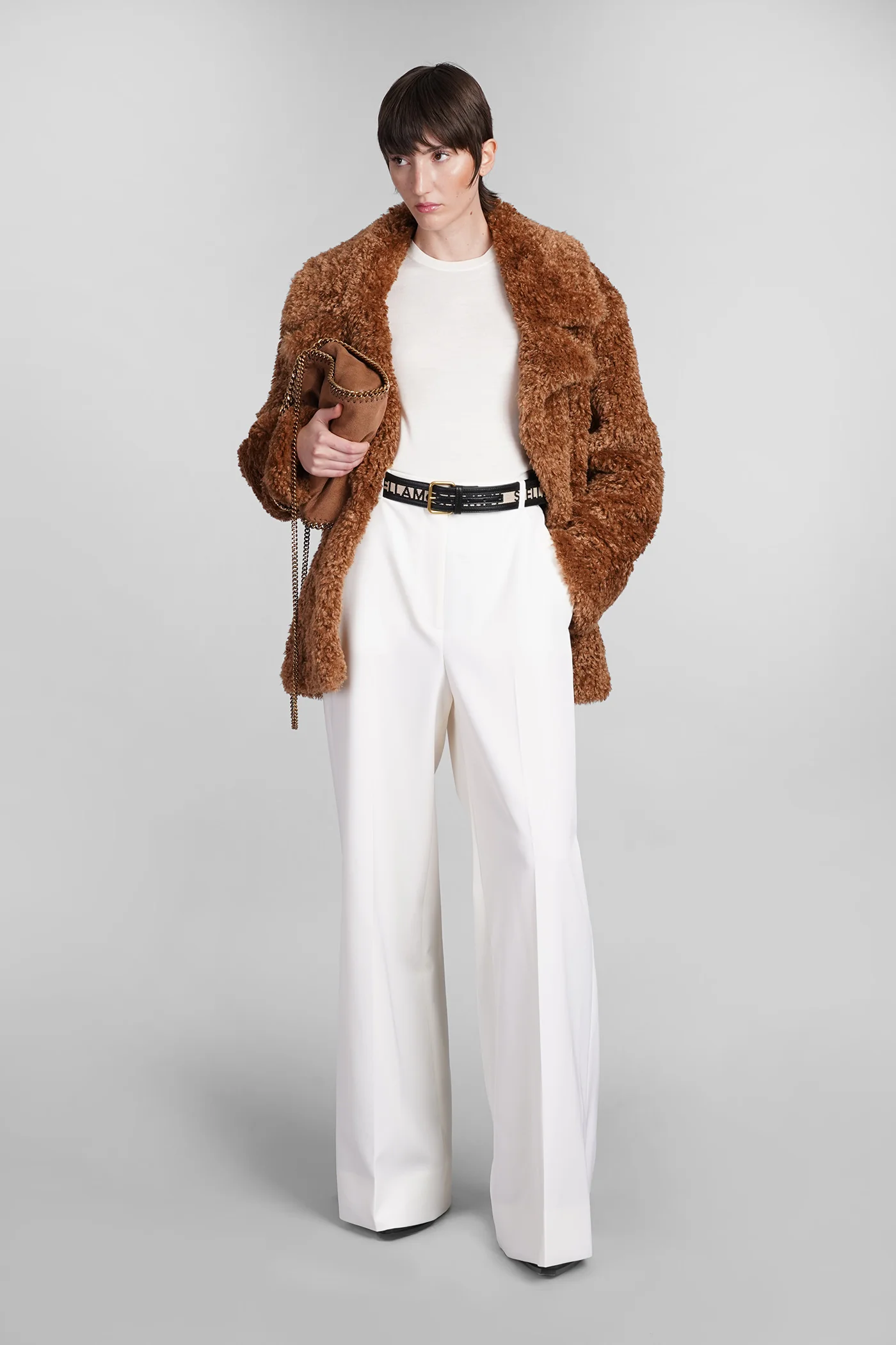 Pants in beige wool - Image 2