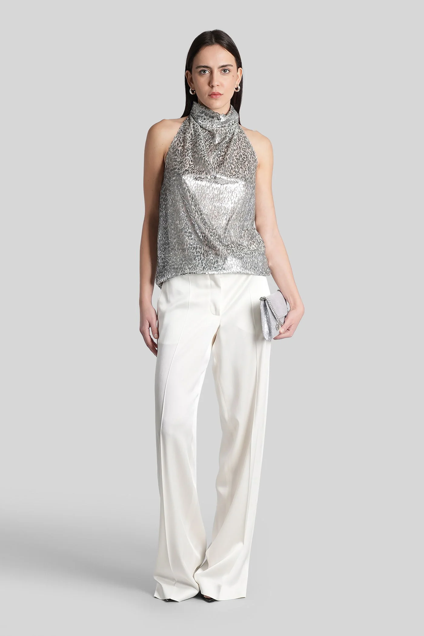 Topwear in silver polyester - Image 37