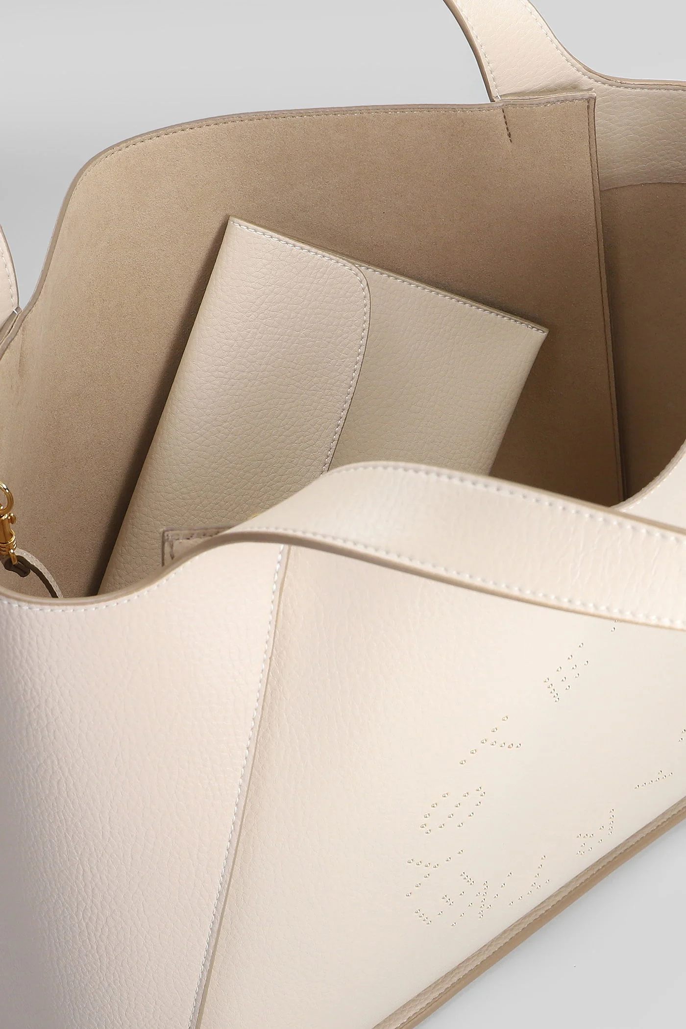 Tote in beige polyester - Image 4