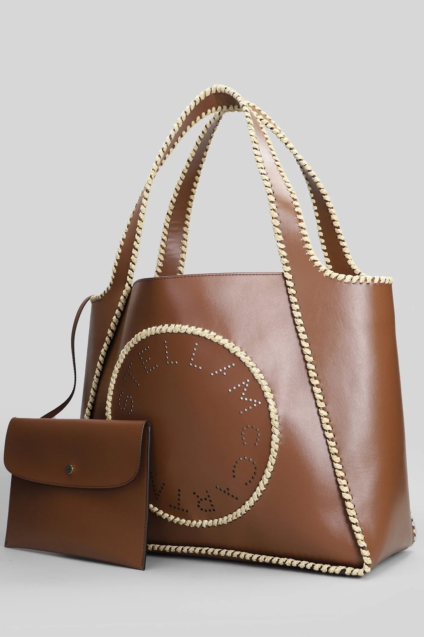 Tote in brown polyamide - Image 2