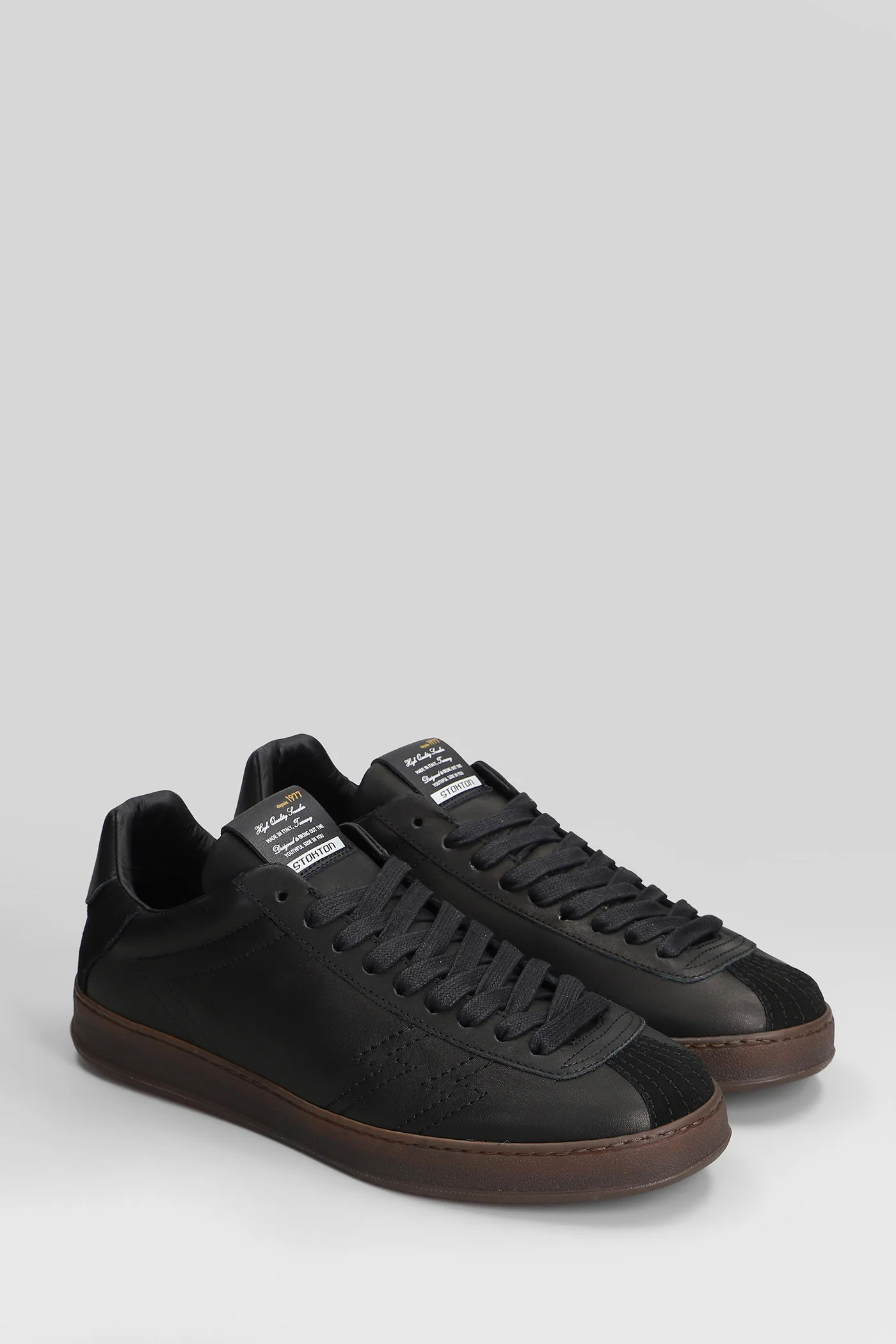 Zapper Sneakers in black leather - Image 2