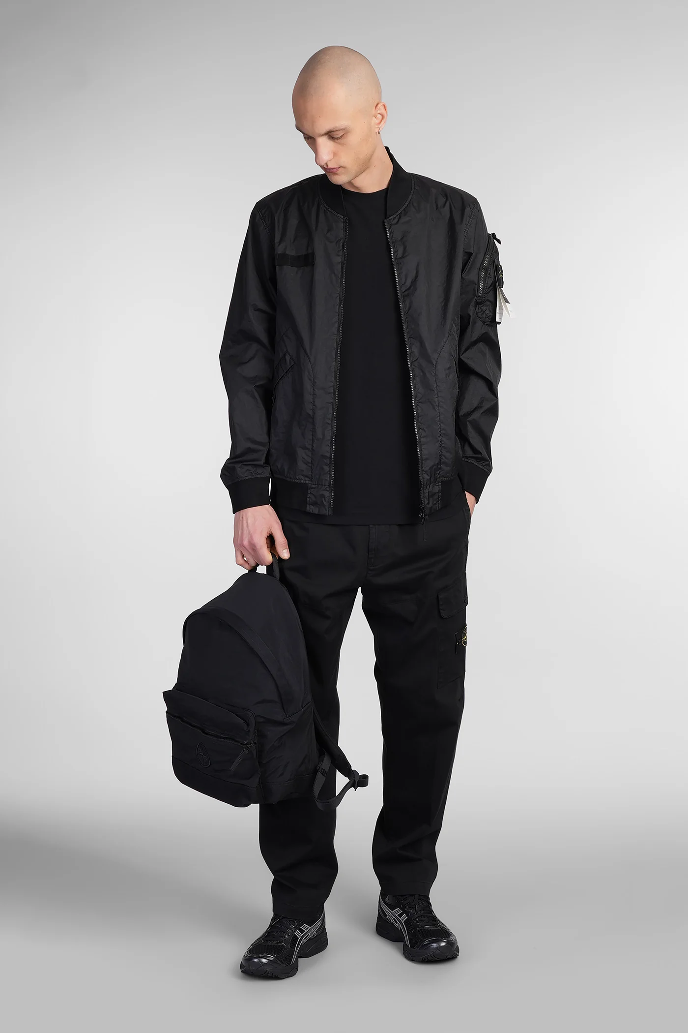 Bomber Jacket in black polyamide - Image 2