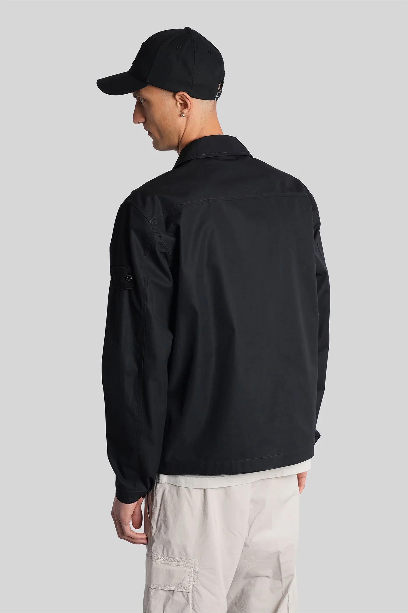 Casual jacket in black cotton - Image 3