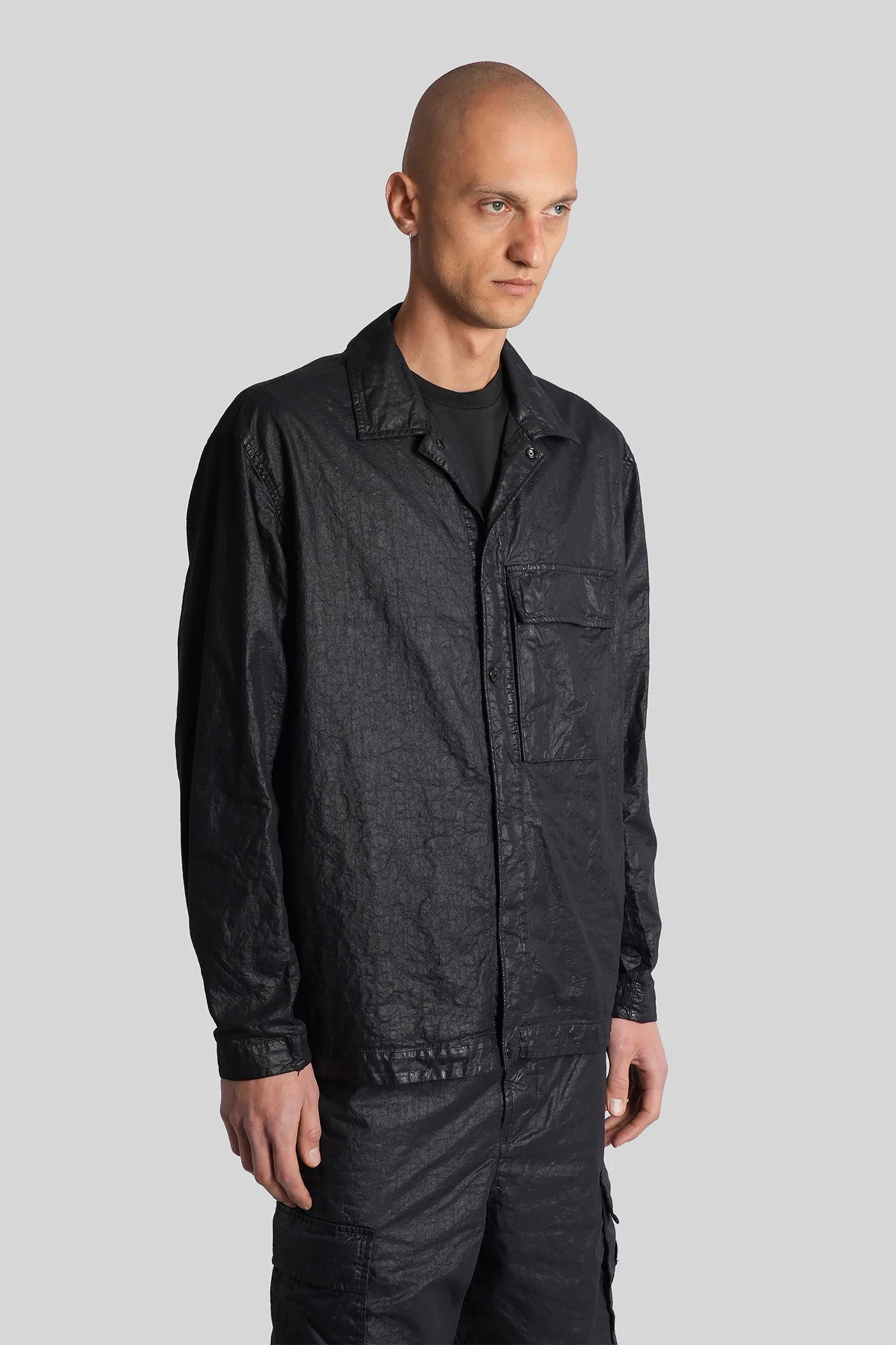 Casual jacket in black cotton - Image 4