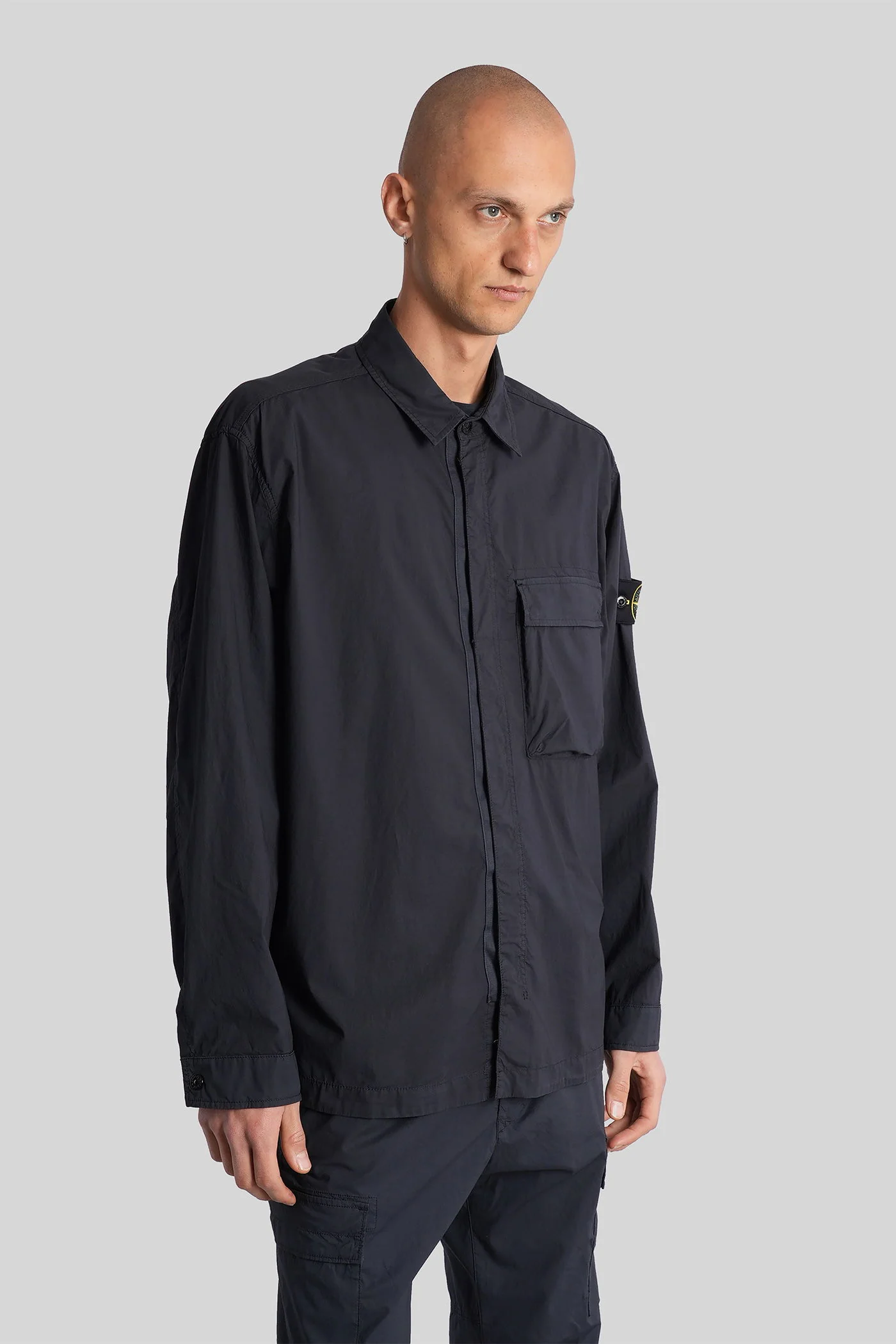 Casual jacket in blue cotton - Image 4
