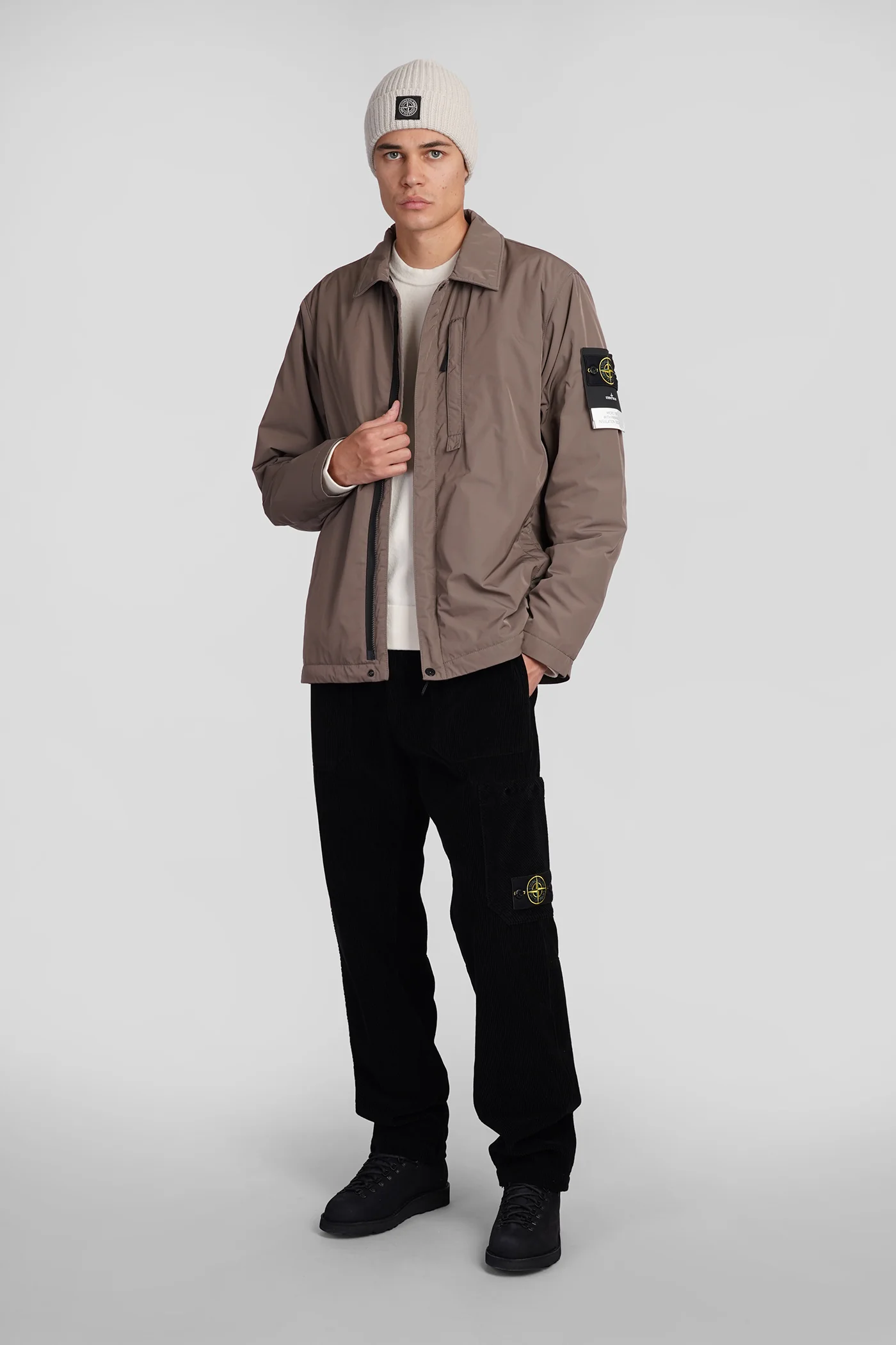 Casual jacket in brown polyester - Image 2
