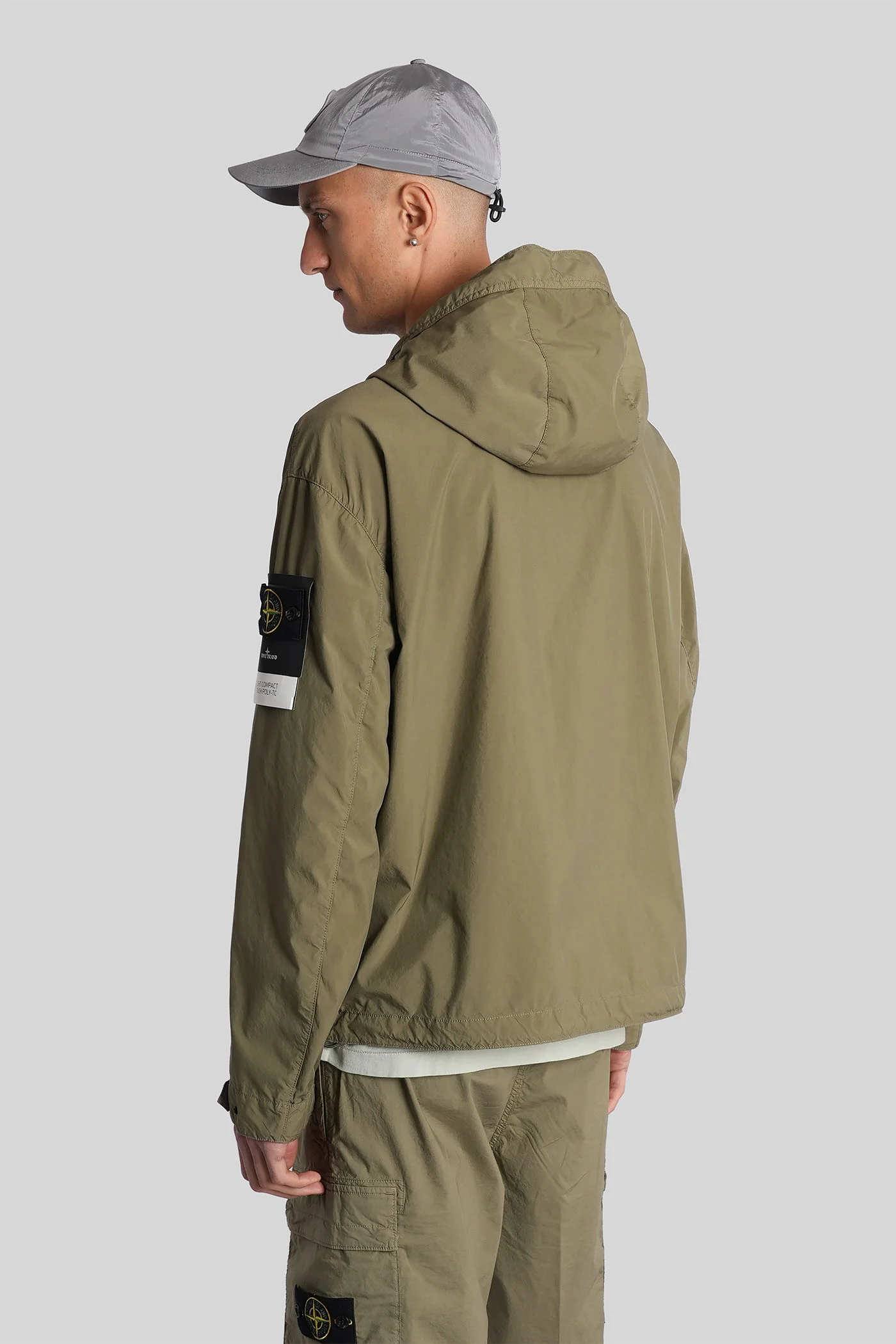 Casual jacket in green polyester - Image 3