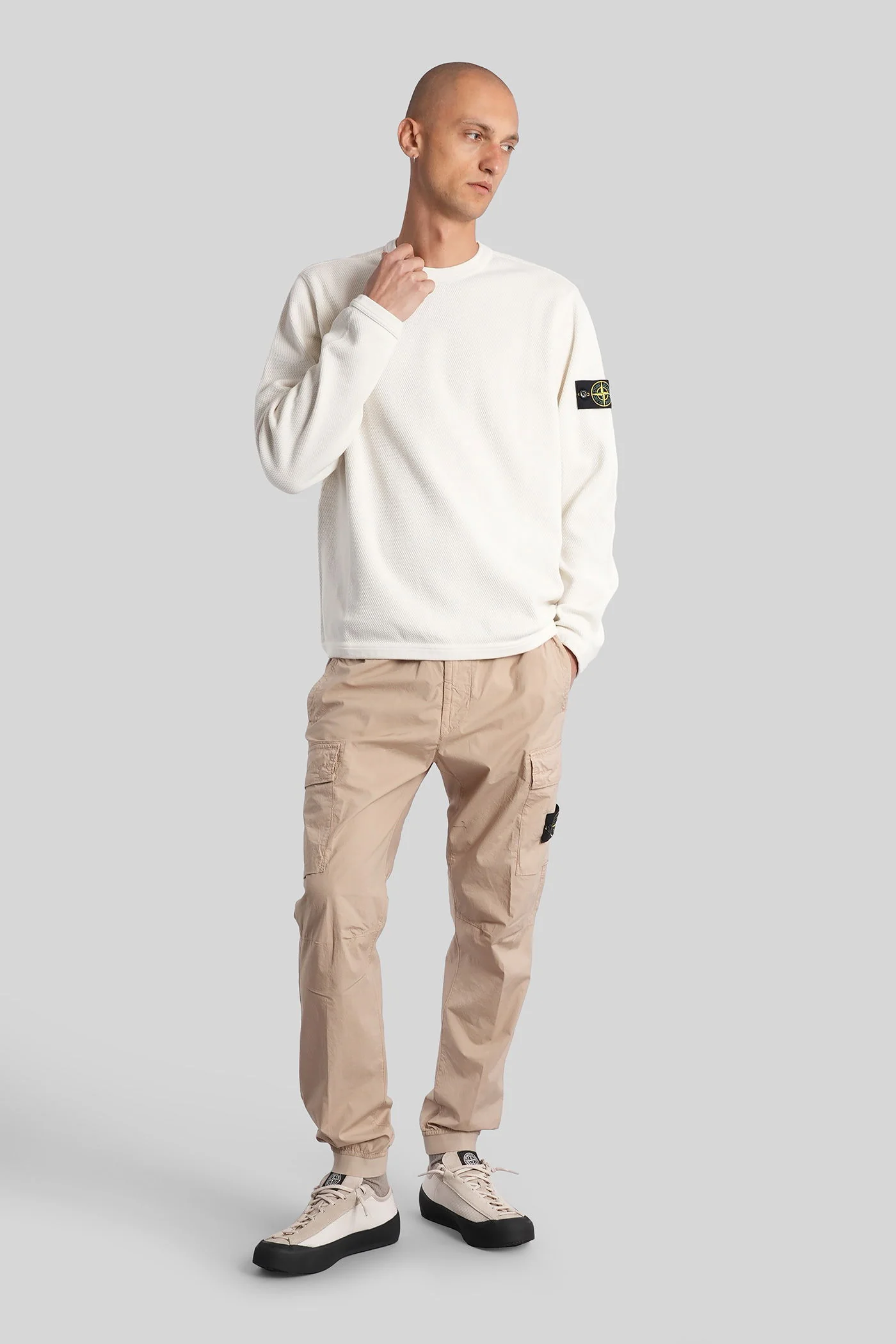 Pants in beige cotton - Image 2