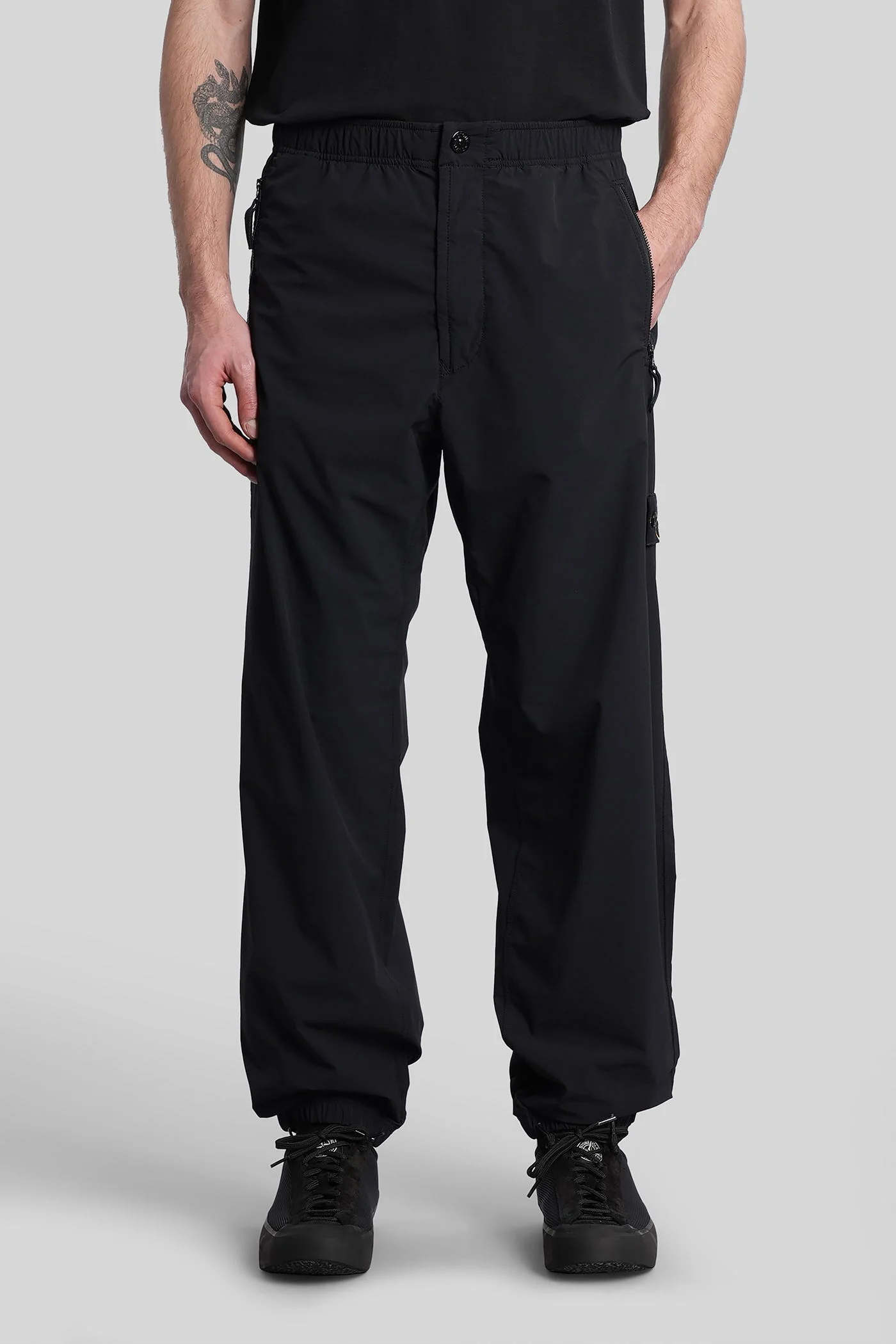 Pants in black polyamide