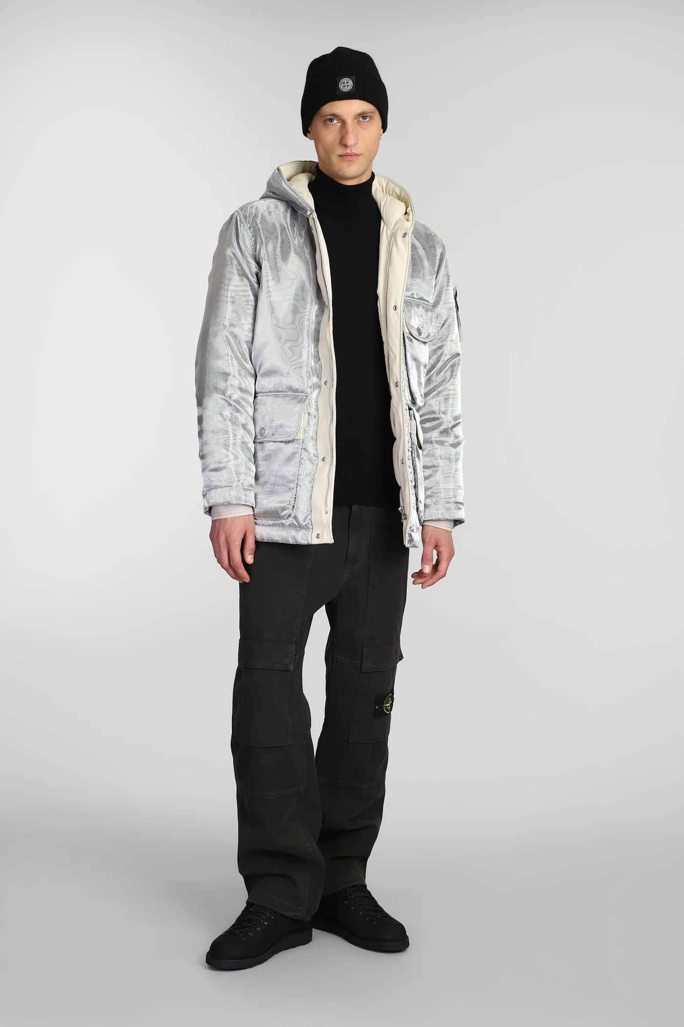 puffer in silver polyester - Image 2