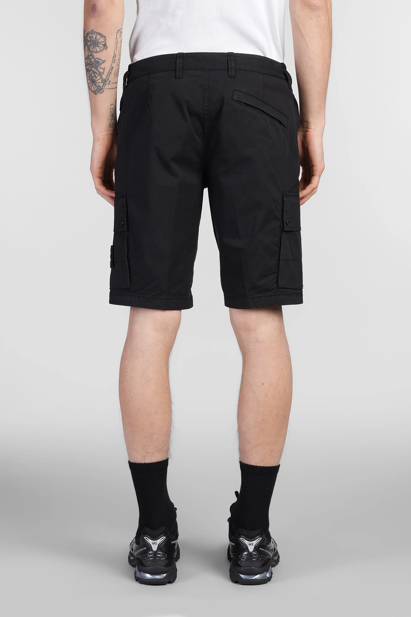 Shorts in black cotton - Image 3