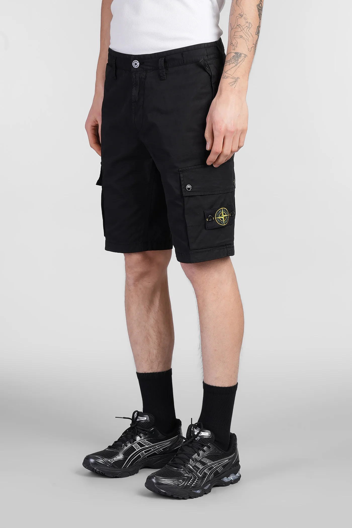 Shorts in black cotton - Image 4