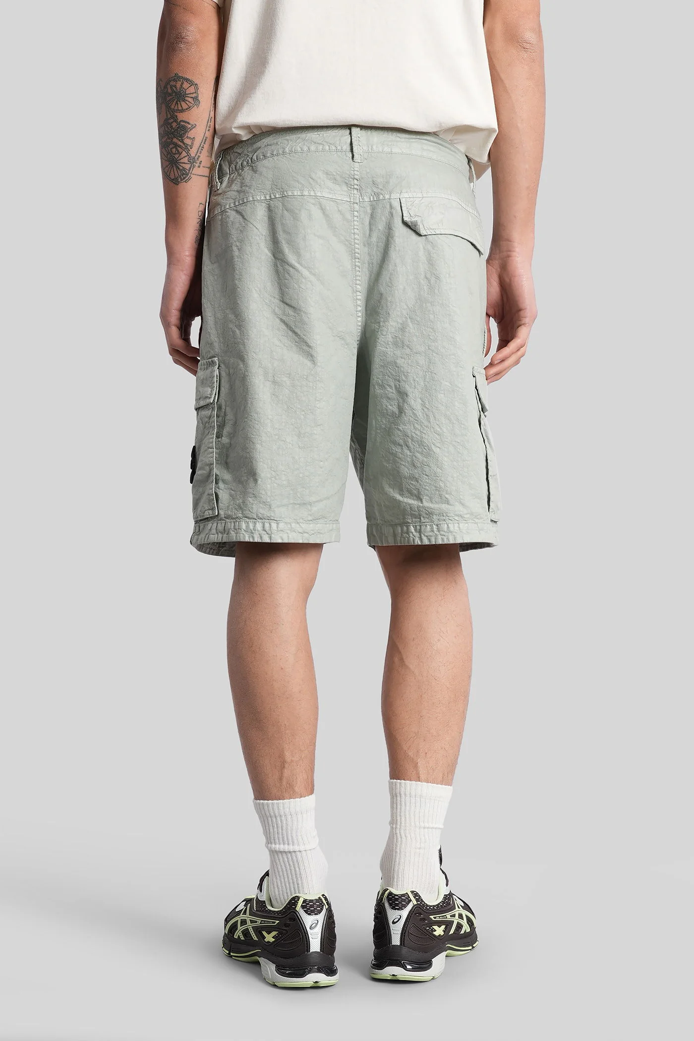 Shorts in green polyamide - Image 3