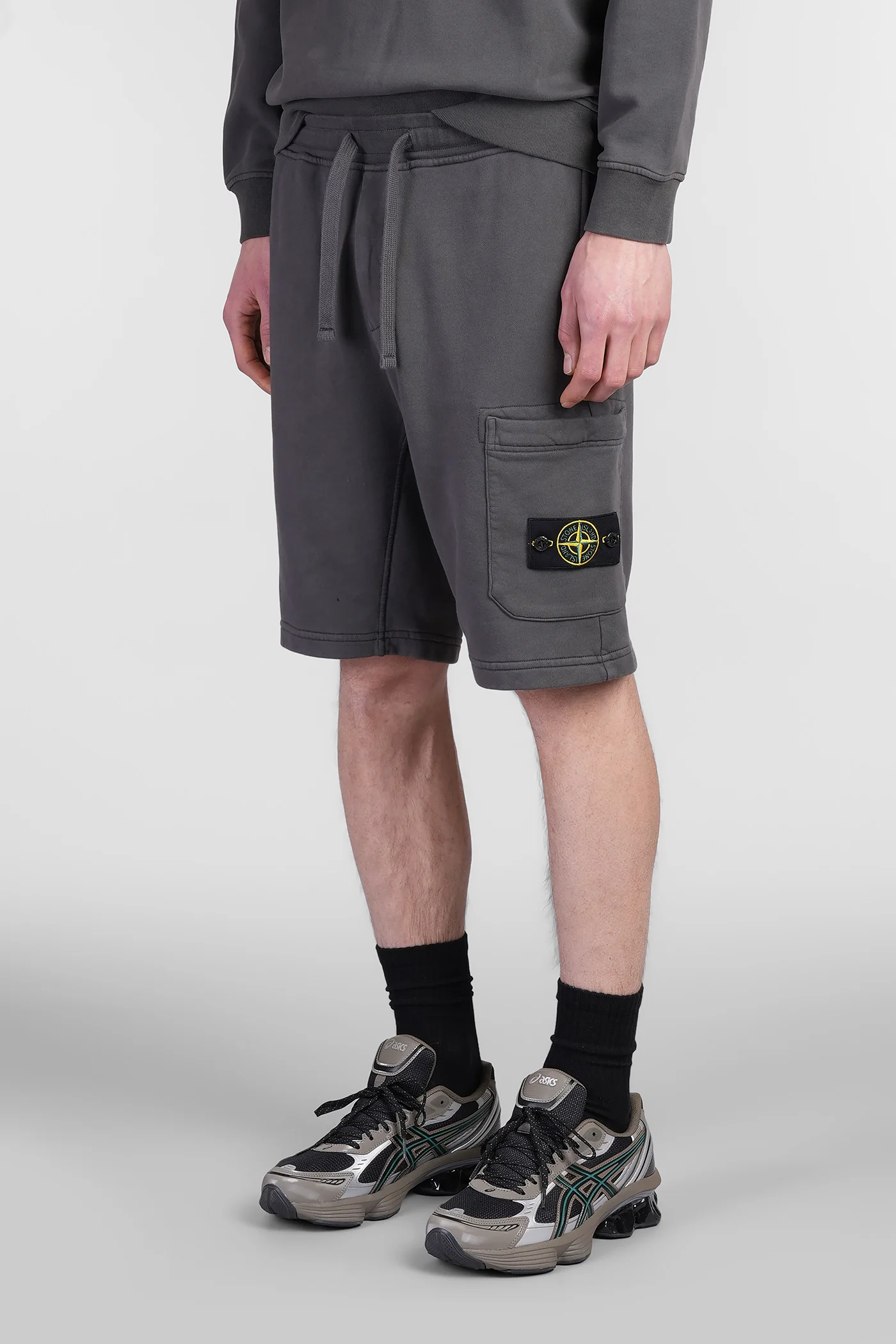 Shorts in grey cotton - Image 4