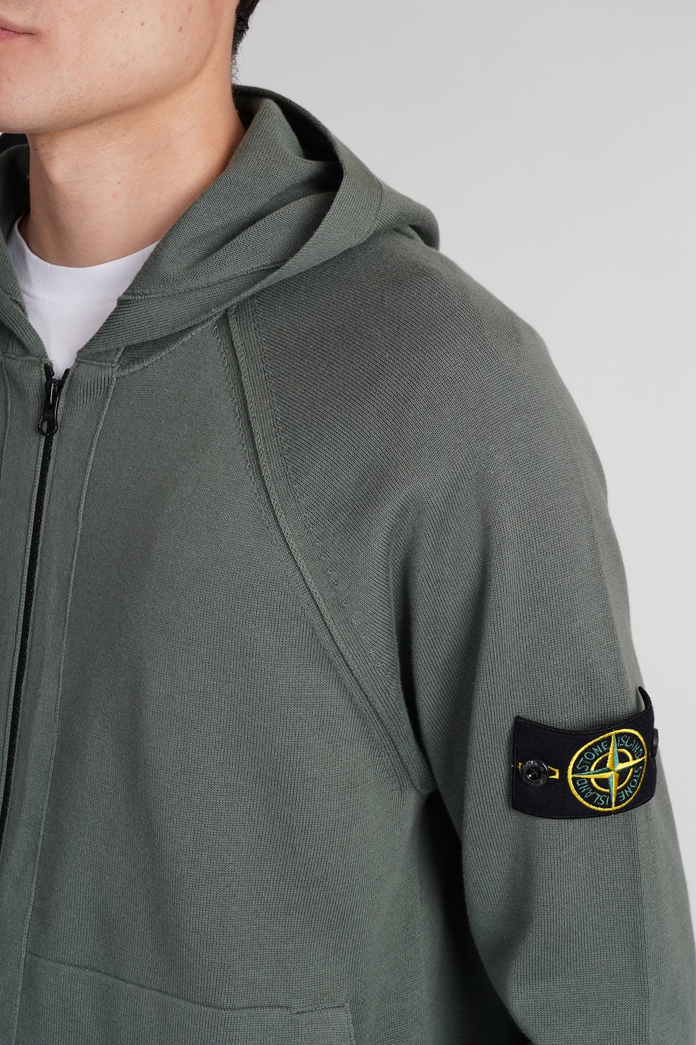 Sweatshirt in green cotton - Image 5