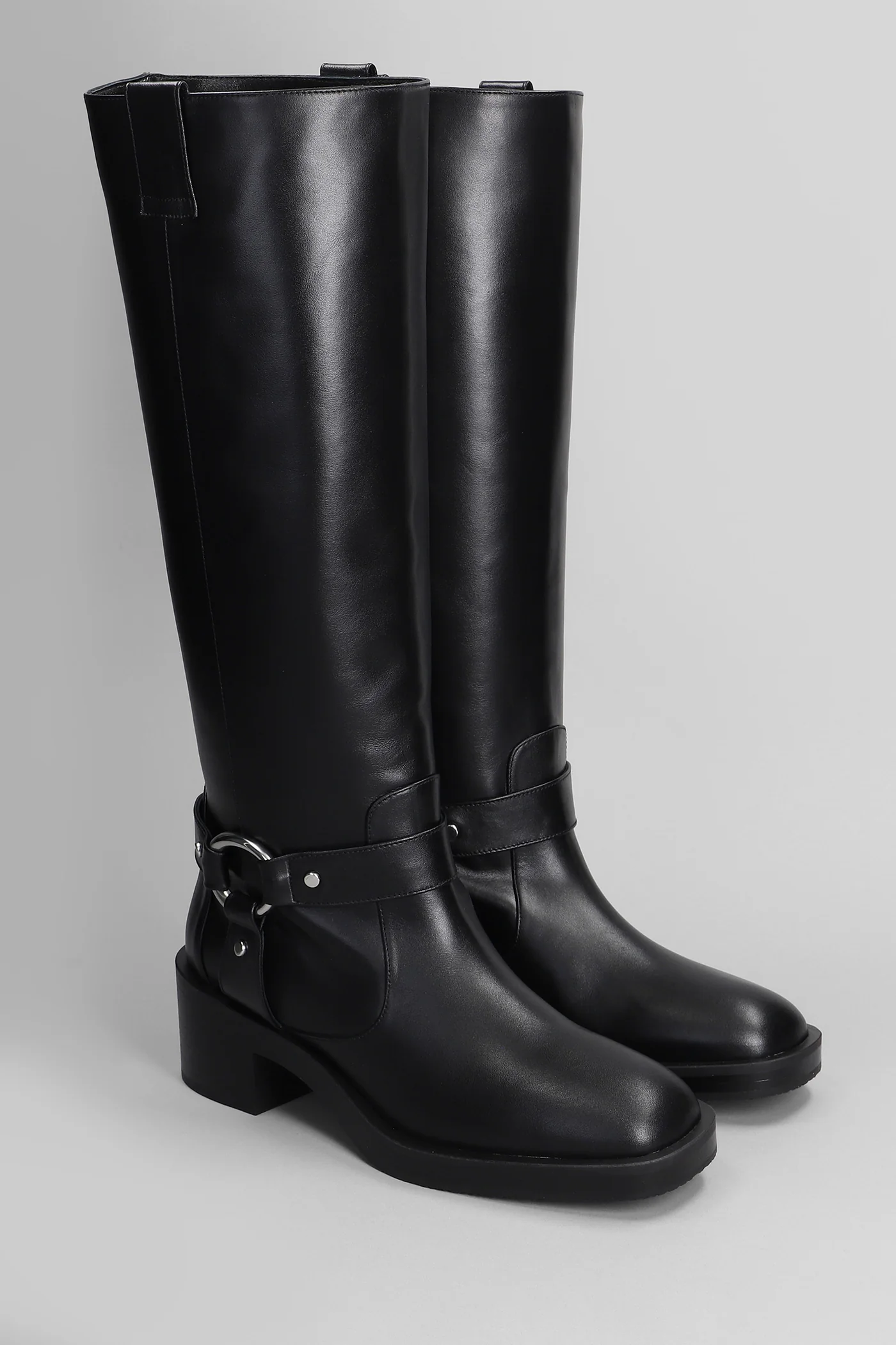 Jax High heels boots in black leather - Image 2