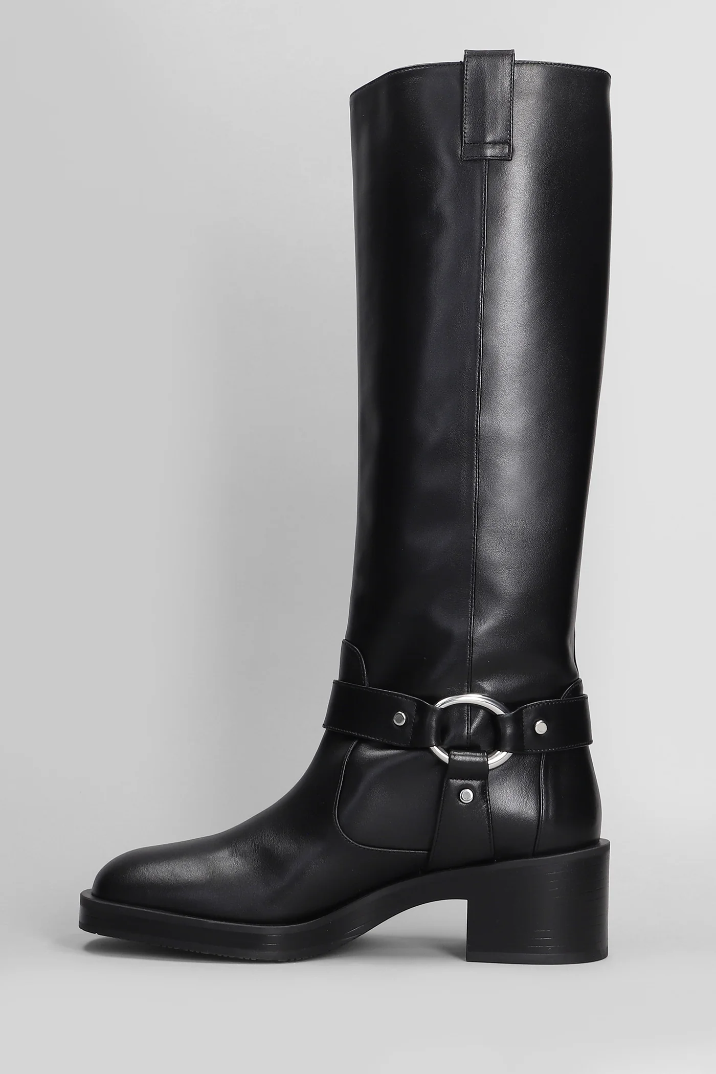 Jax High heels boots in black leather - Image 3