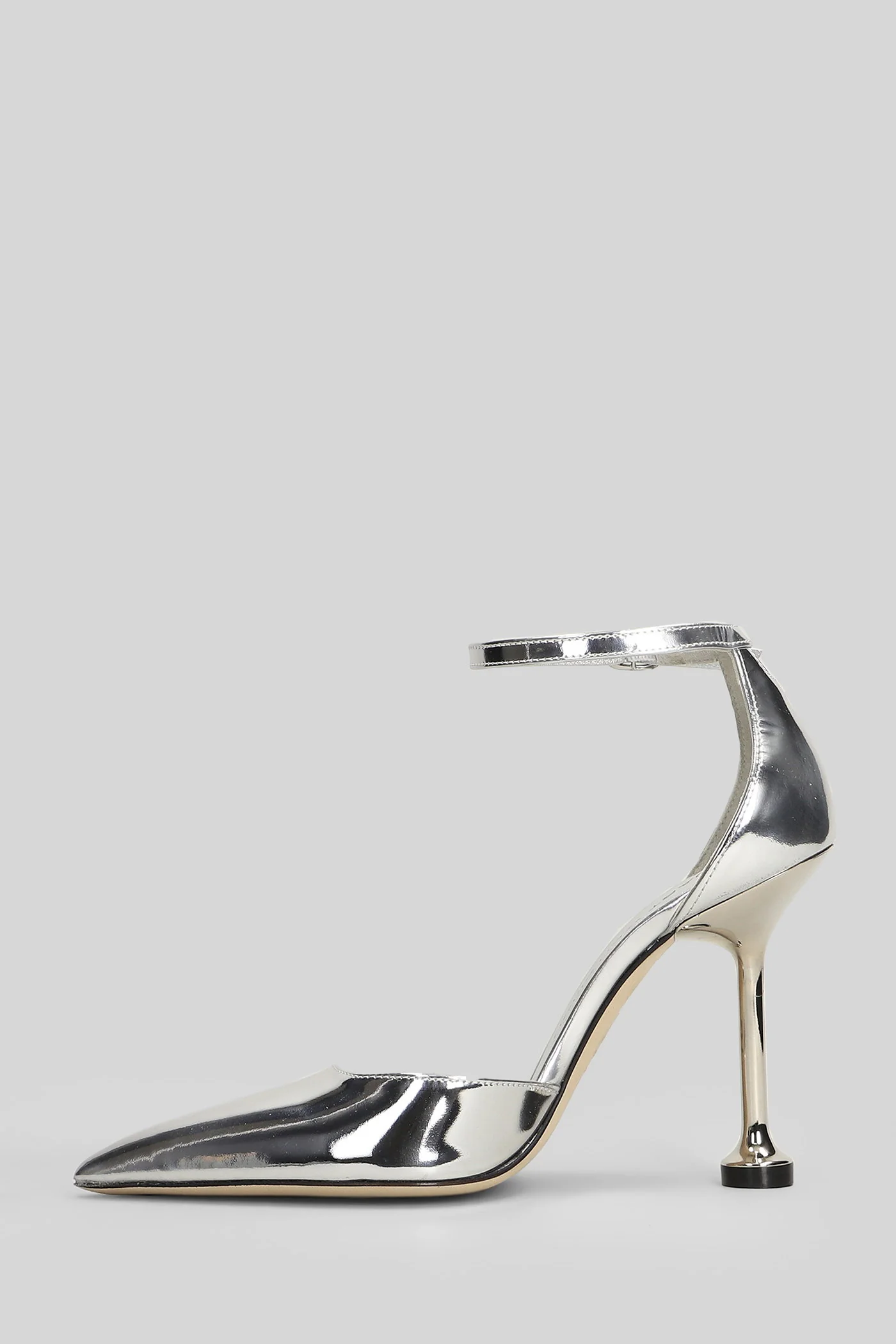 Stuartini 100 Pumps in silver leather - Image 3