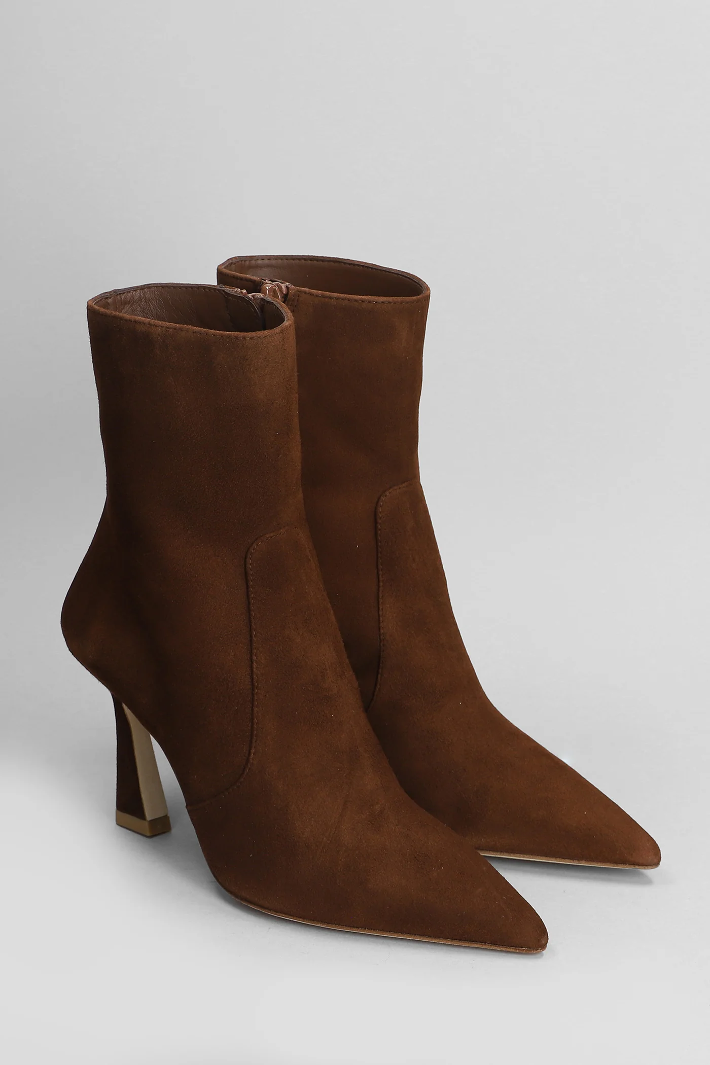 Vinnie High heels Ankle boots in brown suede - Image 2