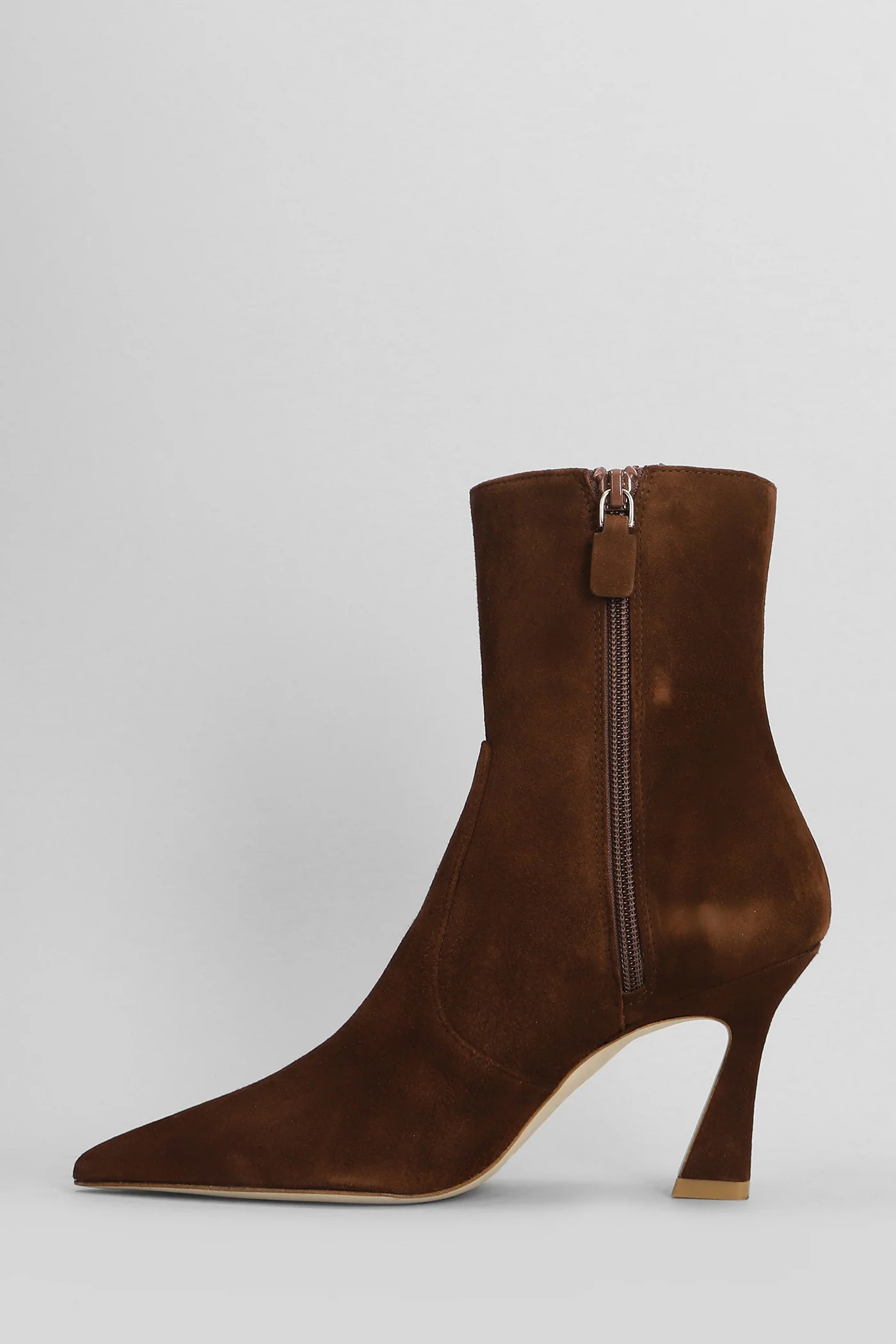 Vinnie High heels Ankle boots in brown suede - Image 3