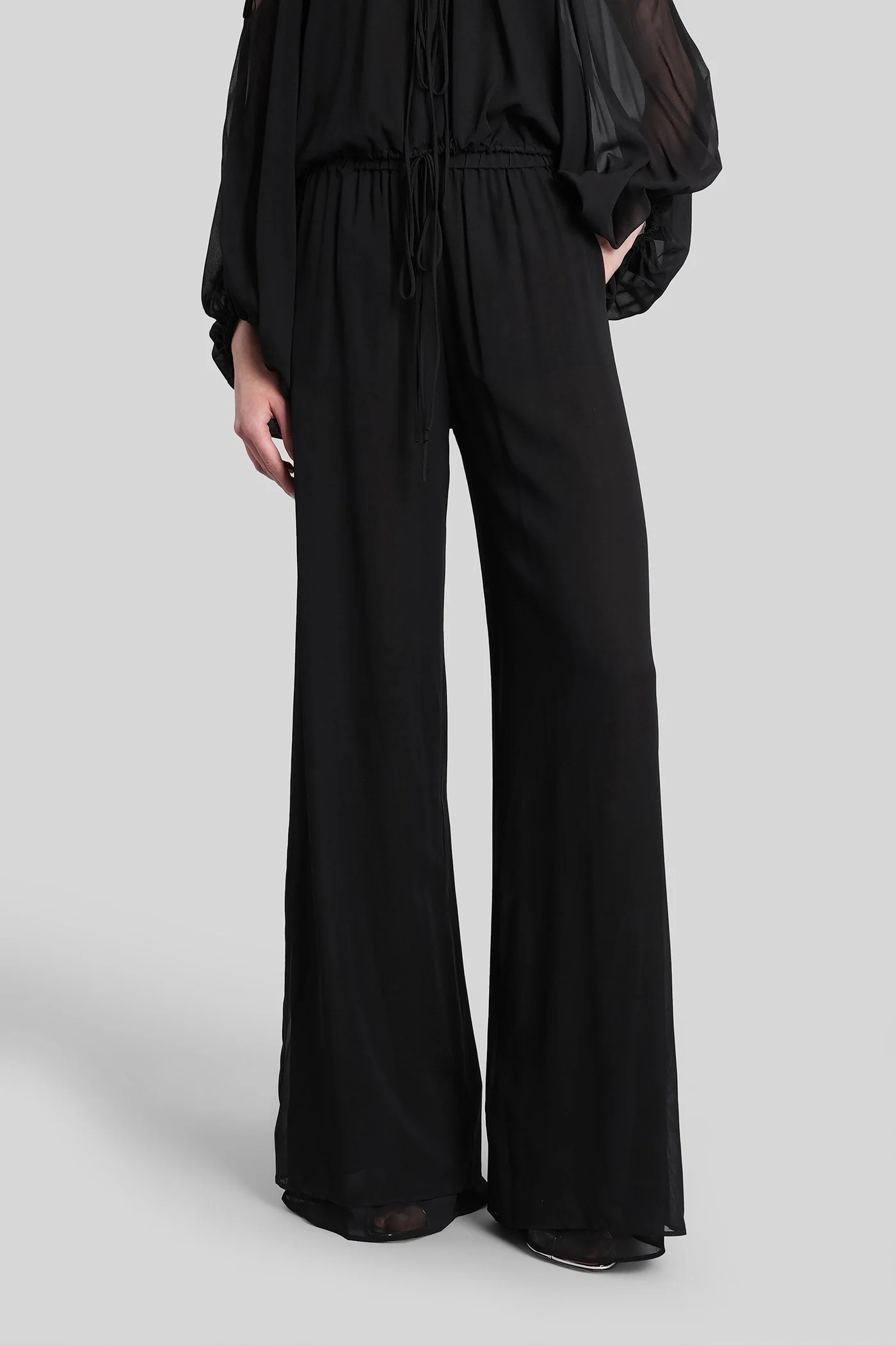 Lena Pants in black silk