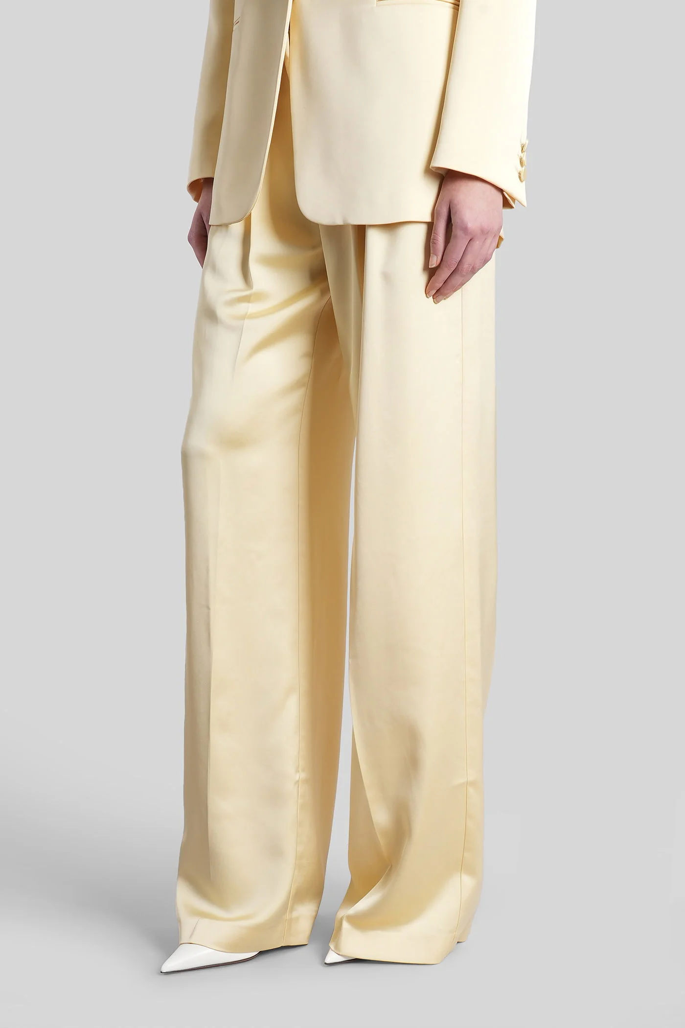 Nathalie Pants in yellow polyester - Image 4