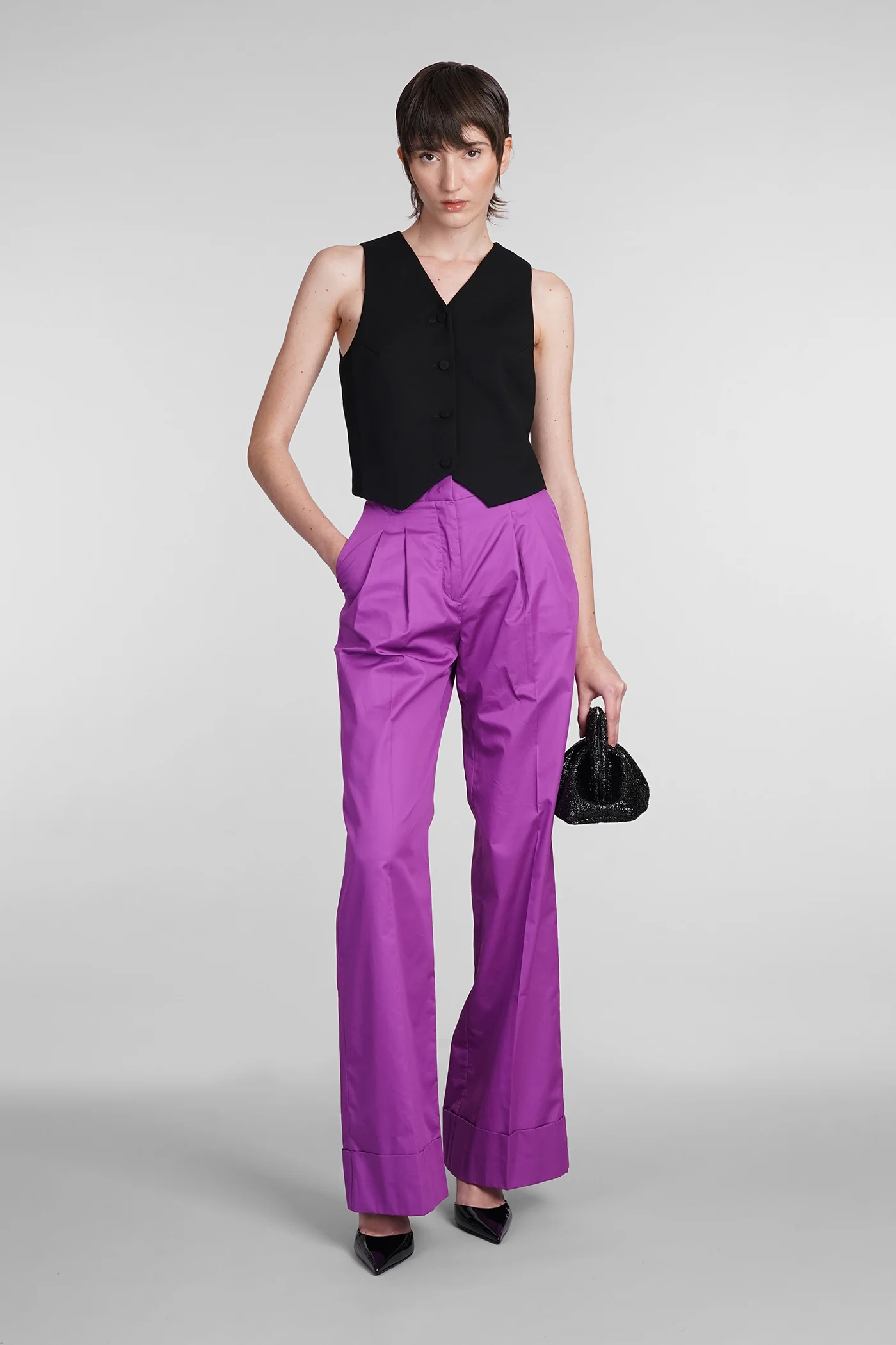 Pauline Vest in black polyester - Image 2