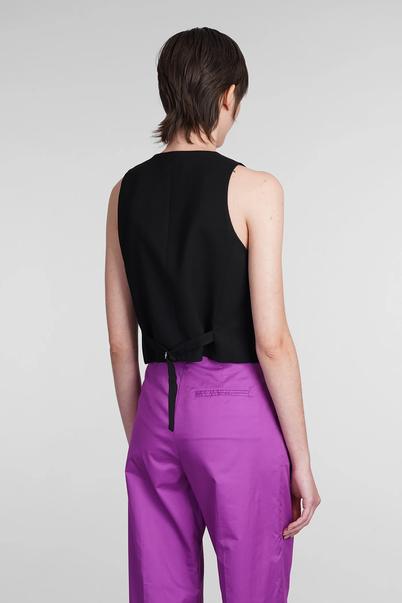 Pauline Vest in black polyester - Image 3