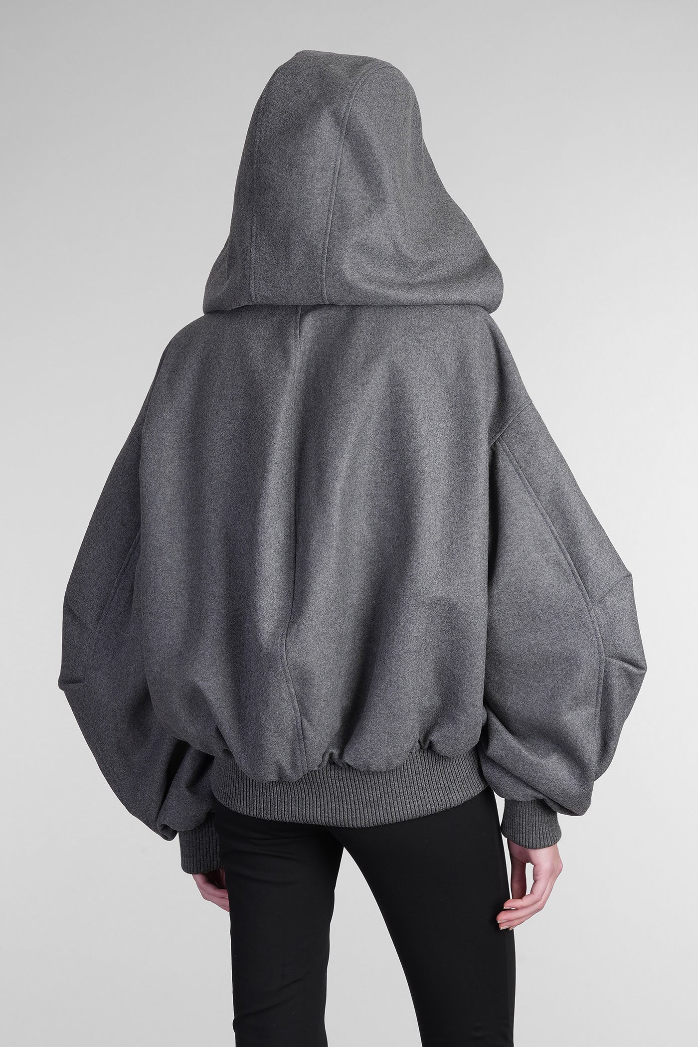 Bomber Jacket in grey wool - Image 3