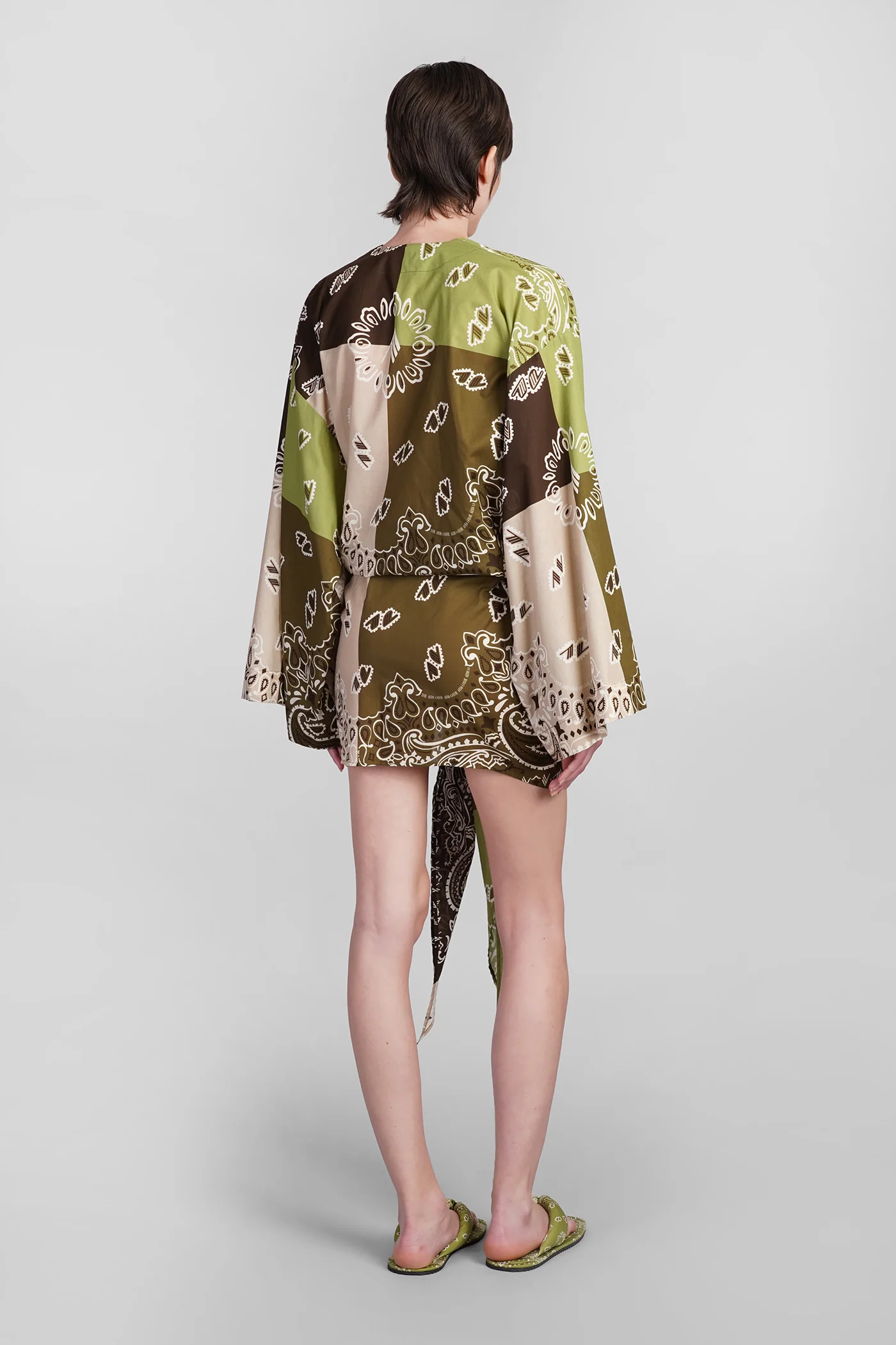 Dress woman  in multicolor cotton - Image 3