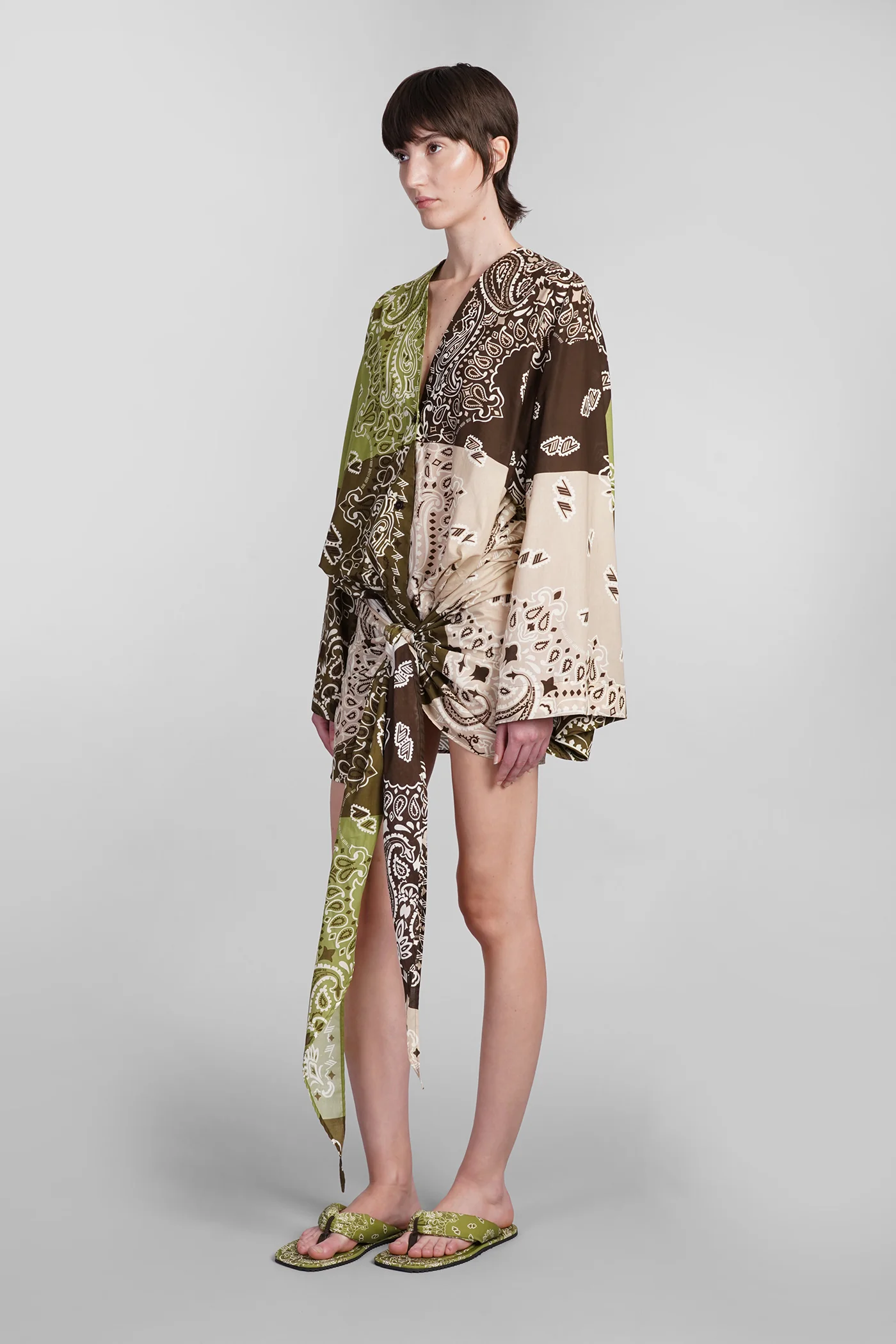 Dress woman  in multicolor cotton - Image 4
