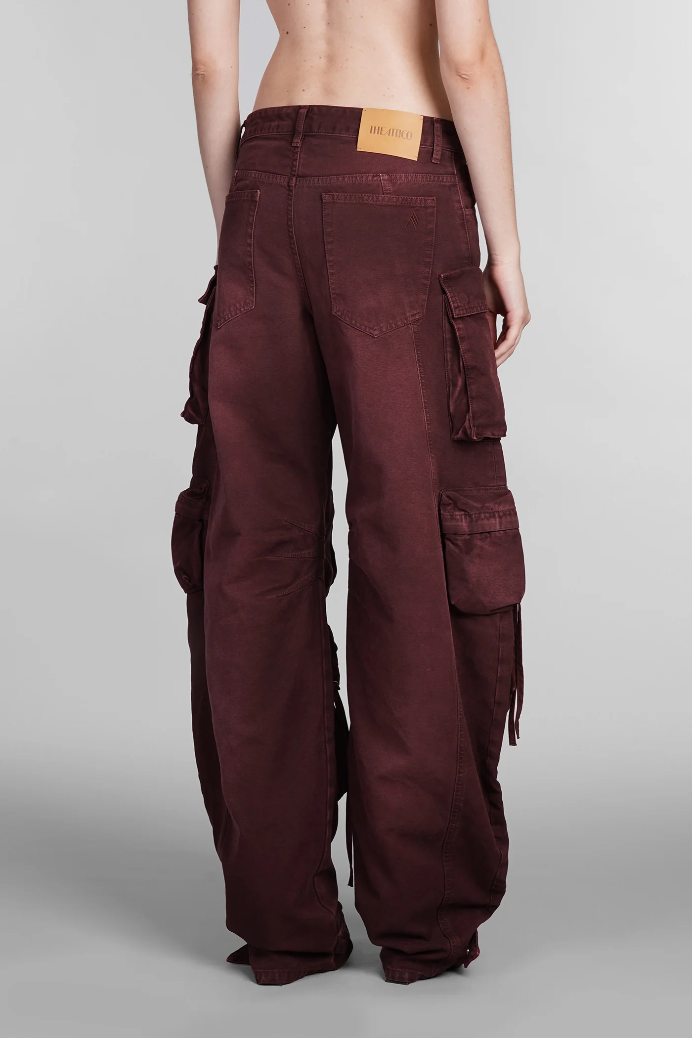 Fern Jeans in bordeaux cotton - Image 3